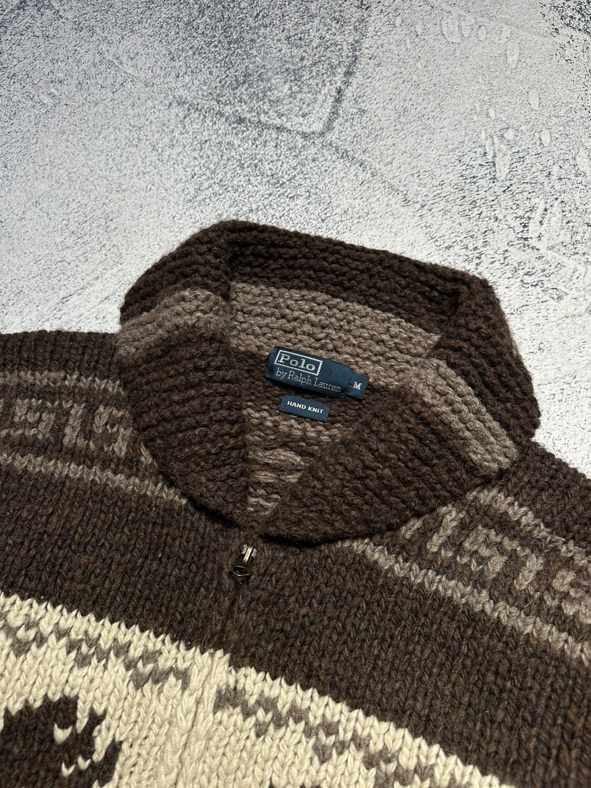 Polo Ralph Lauren Very Rare RRL Polo Ralph Lauren Hand Knit Covichan Sweater Size US M / EU 48-50 / 2 - 9 Thumbnail