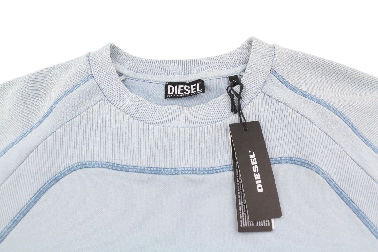 Diesel S-RIBAL L Blue Oversized Logo Sweatshirt 41012 Size US L / EU 52-54 / 3 - 4 Thumbnail