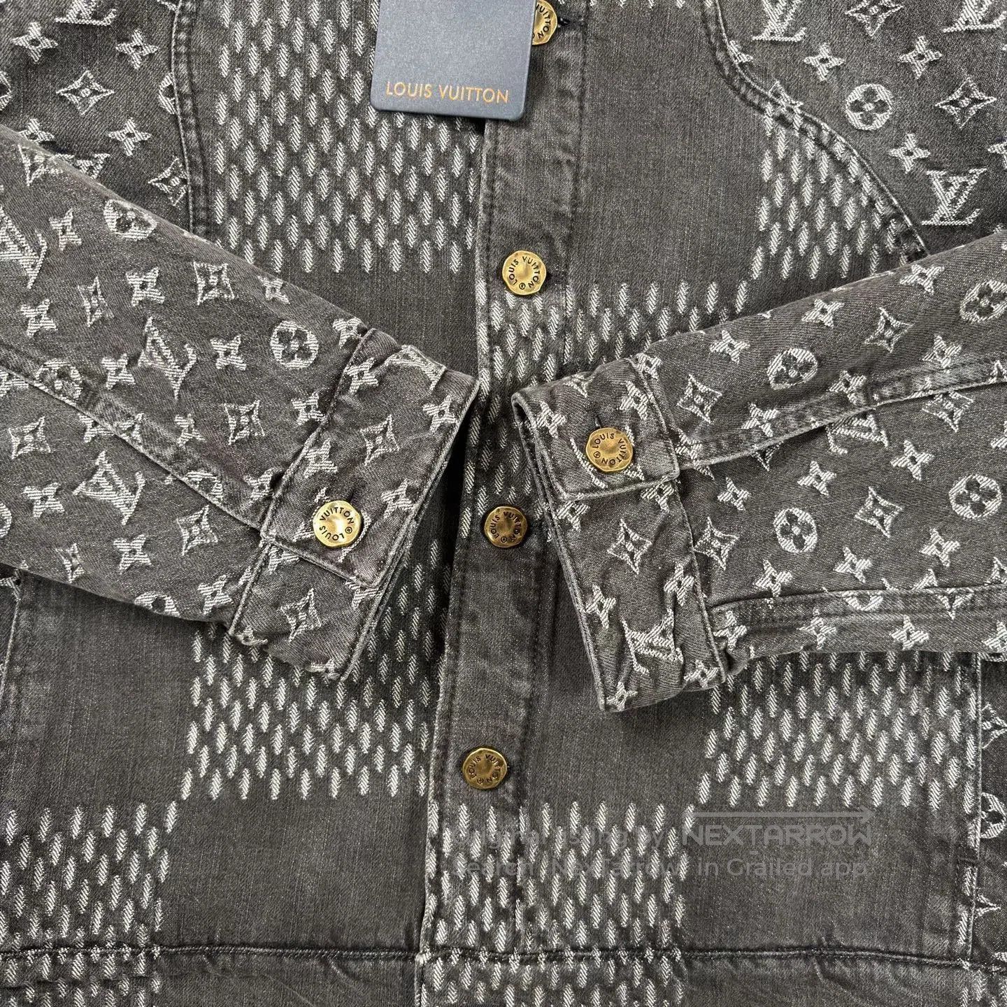 Louis Vuitton LV Nigo Collaboration Black Denim Jacket. Size US M / EU 48-50 / 2 - 7 Thumbnail