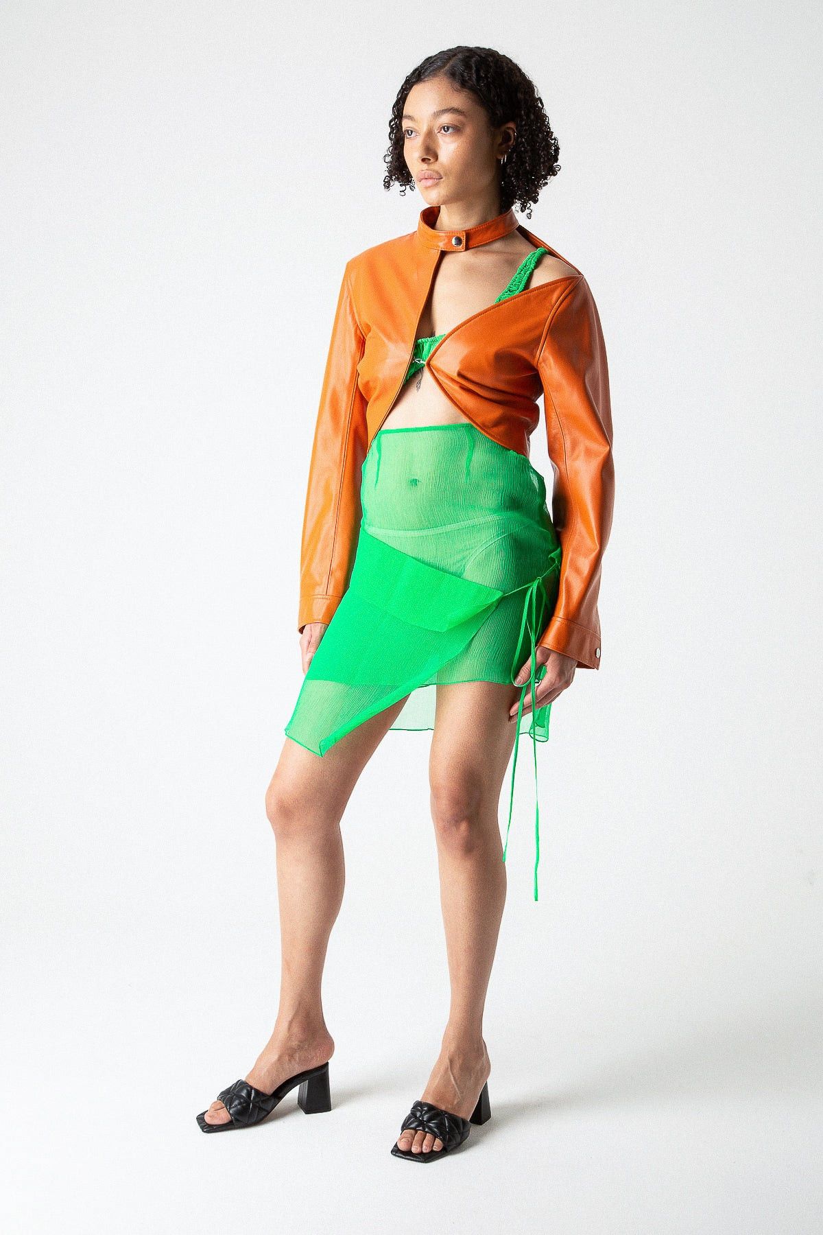 Other $530 SUPRIYA LELE SILK WRAP MINI SKIRT Size 27" / US 4 / IT 40 - 4 Thumbnail