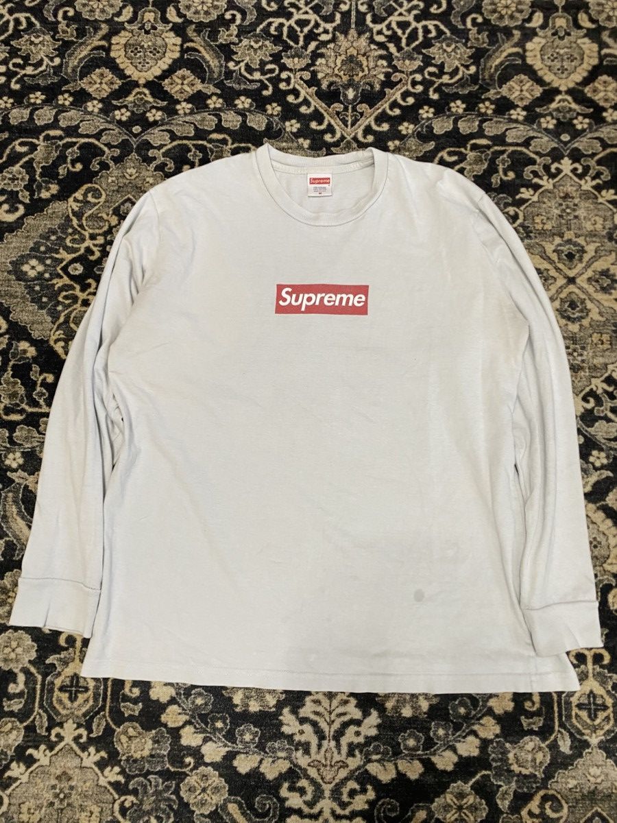 Supreme Supreme box logo L/S tee white mens FW20 | Grailed
