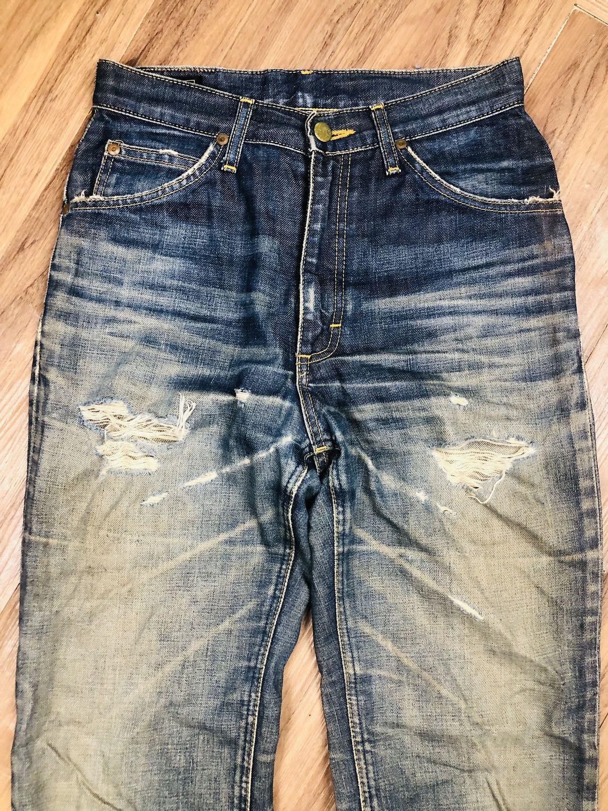 Lee Lee Vintage Flare Jeans High Waist Distressed (37) Size US 30 / EU 46 - 3 Thumbnail