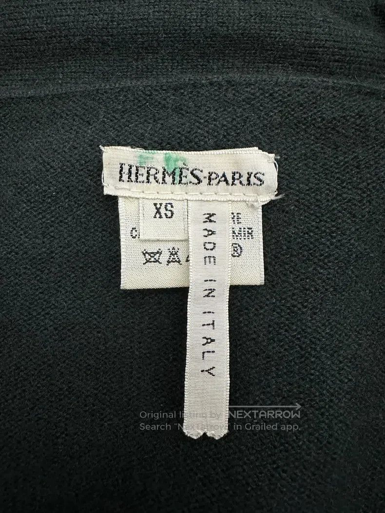 Hermes Hermes Cashmere slim fit long sleeve knit cardigan, dark g Size XS / US 0-2 / IT 36-38 - 9 Thumbnail