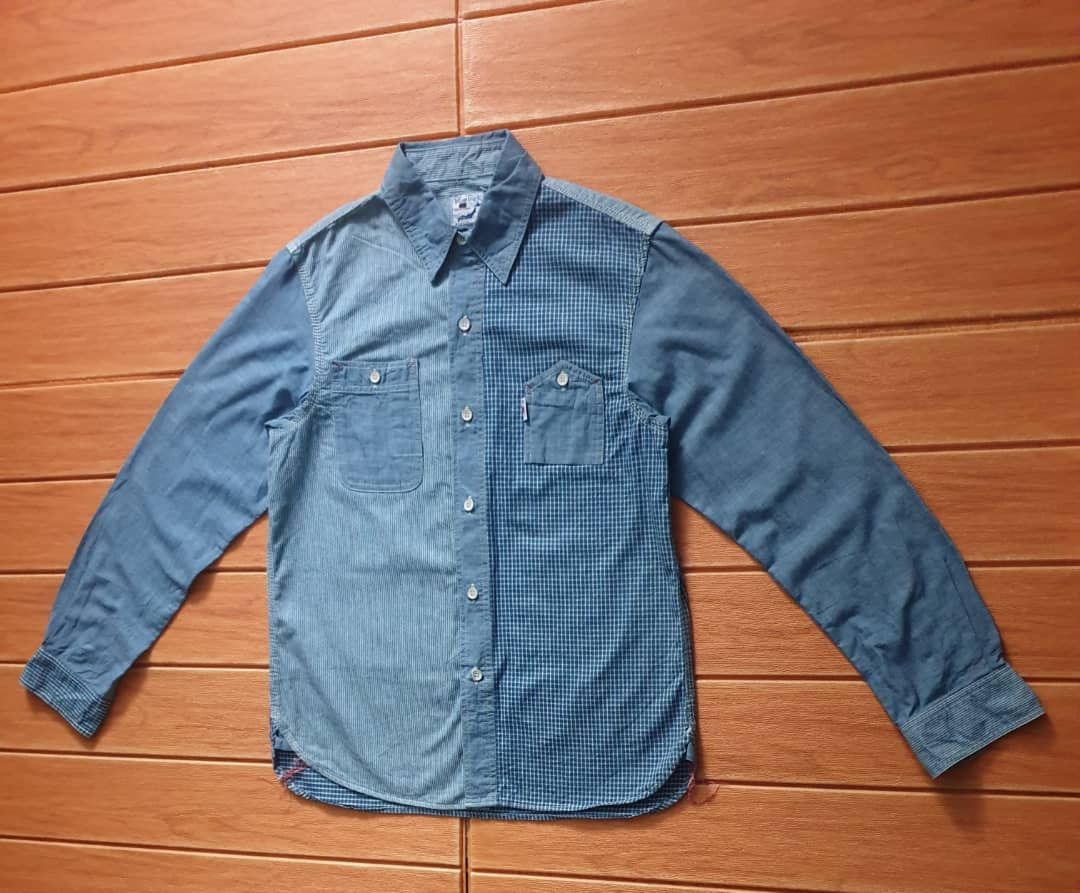 Japanese Brand 💥Blue trick okayama Japanese Chambray Shirt Size US M / EU 48-50 / 2 - 6 Thumbnail
