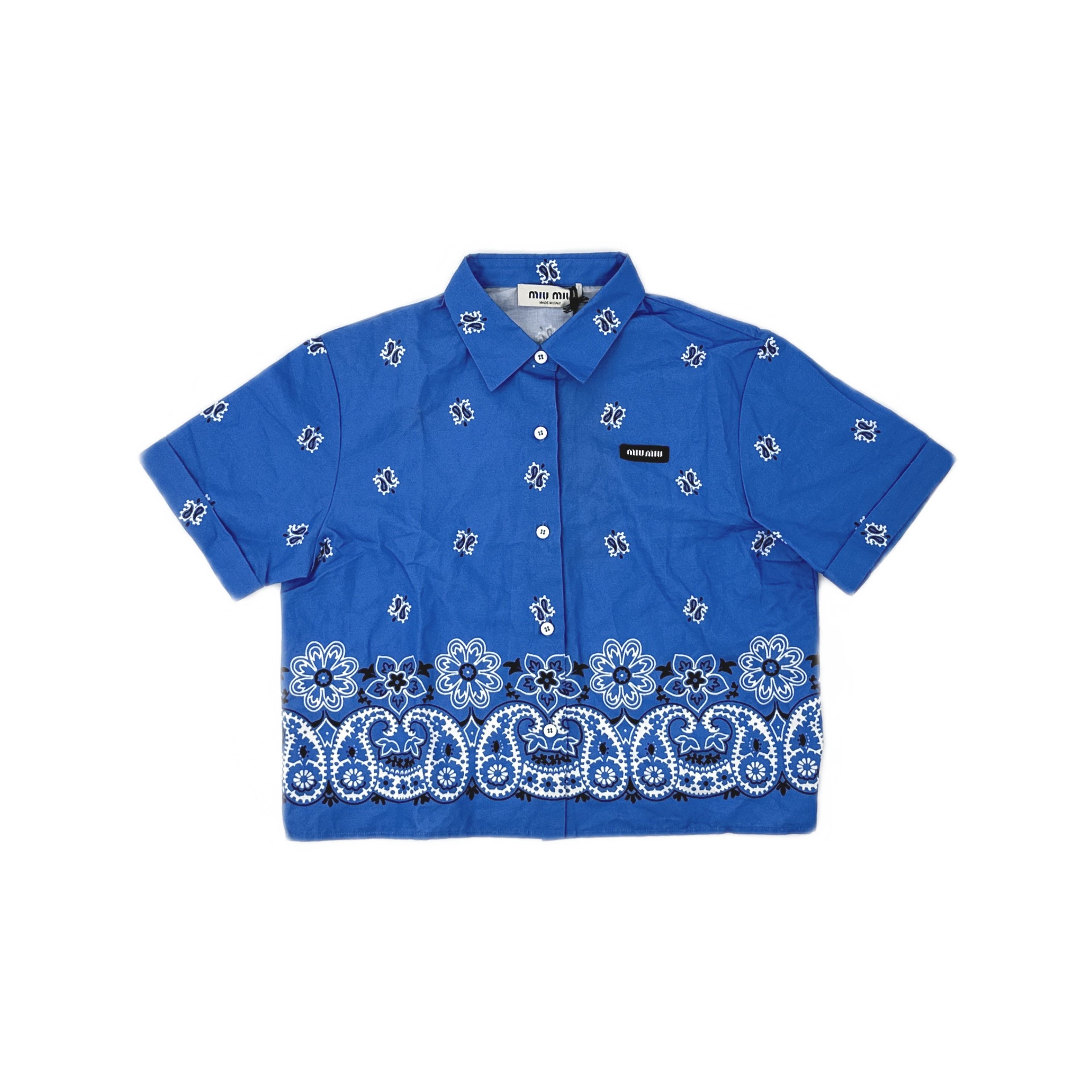Miu Miu Miu Miu Paisley Button Up Shirt Size 36 Size XS / US 0-2 / IT 36-38 - 1 Thumbnail