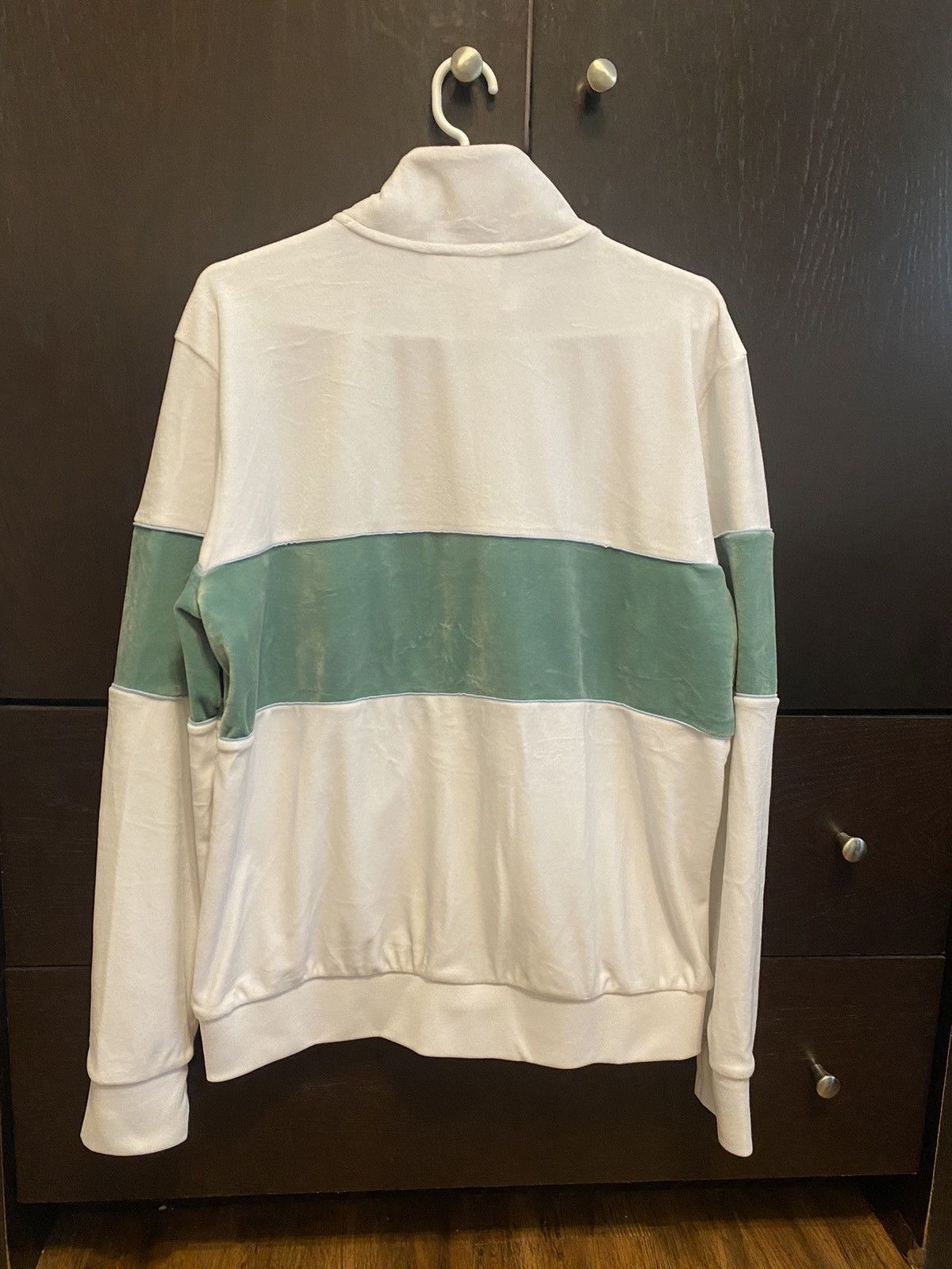 Fila Fila white and green velvet zip up Size US L / EU 52-54 / 3 - 2 Thumbnail