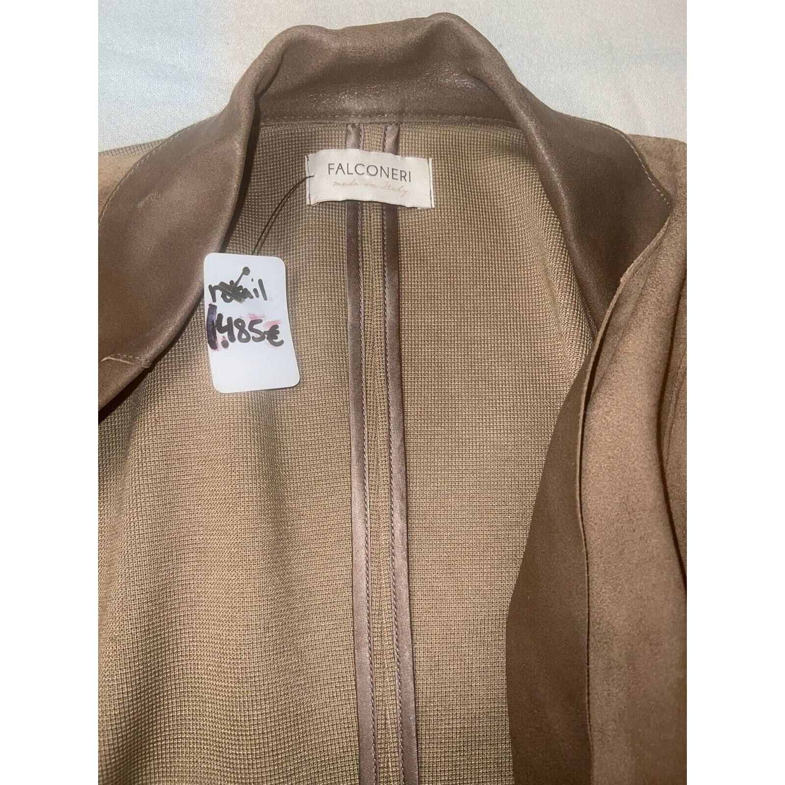 FALCONERI Italy Fine Leather Suede Womens Jacket Size XS