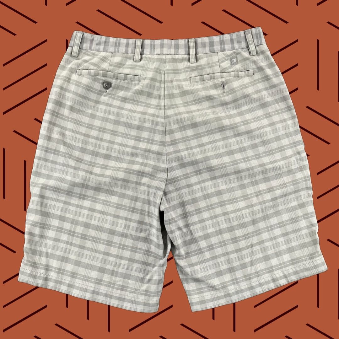 Footjoy FootJoy Mens Shorts 34 Gray Plaid Golf Stretch Performance Chino 9in Inseam 5-Pocket Brand Logo Breathable Casual Sports Mens Size US 34 / EU 50 - 1 Thumbnail