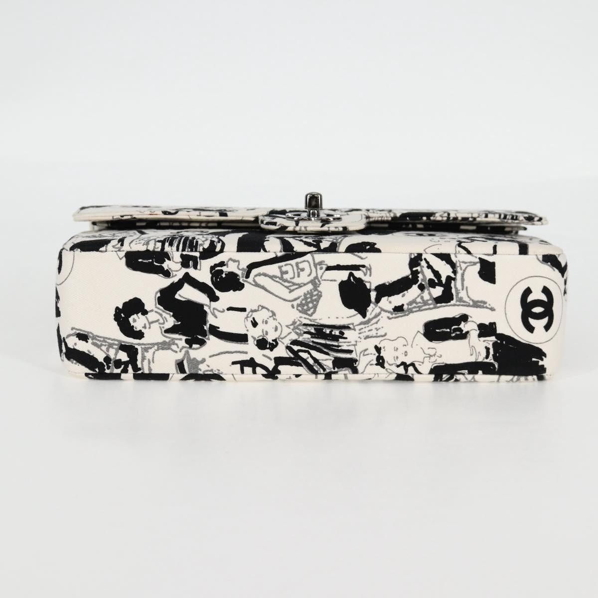 Chanel CHANEL Chain Shoulder Bag Canvas White Silver CC Size ONE SIZE - 5 Thumbnail