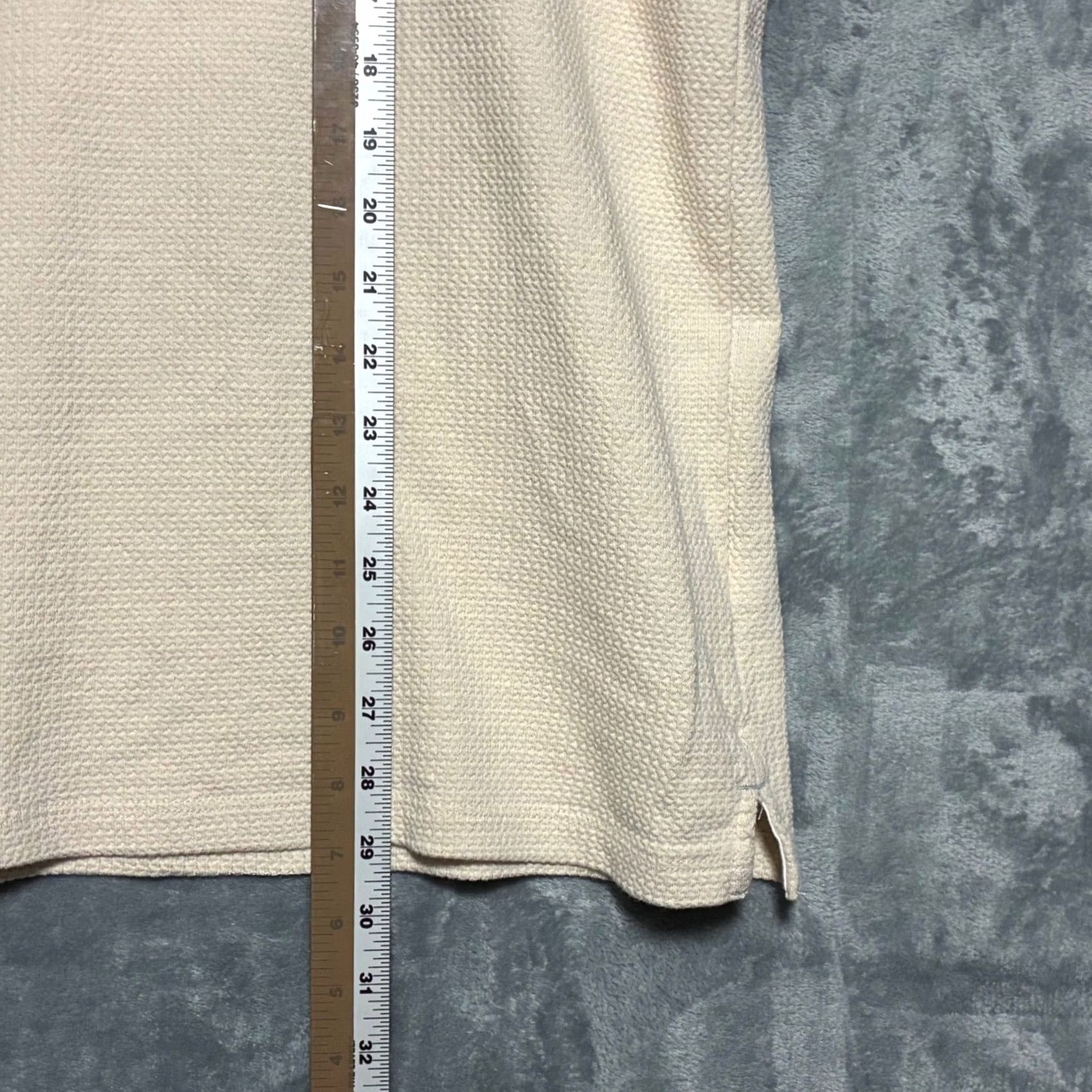Vintage Hickey Freeman T-Shirt Mens Large Beige Textured Waffle Crew Neck Short Sleeve Cotton Regular Fit Decade? N/A Size US L / EU 52-54 / 3 - 7 Thumbnail