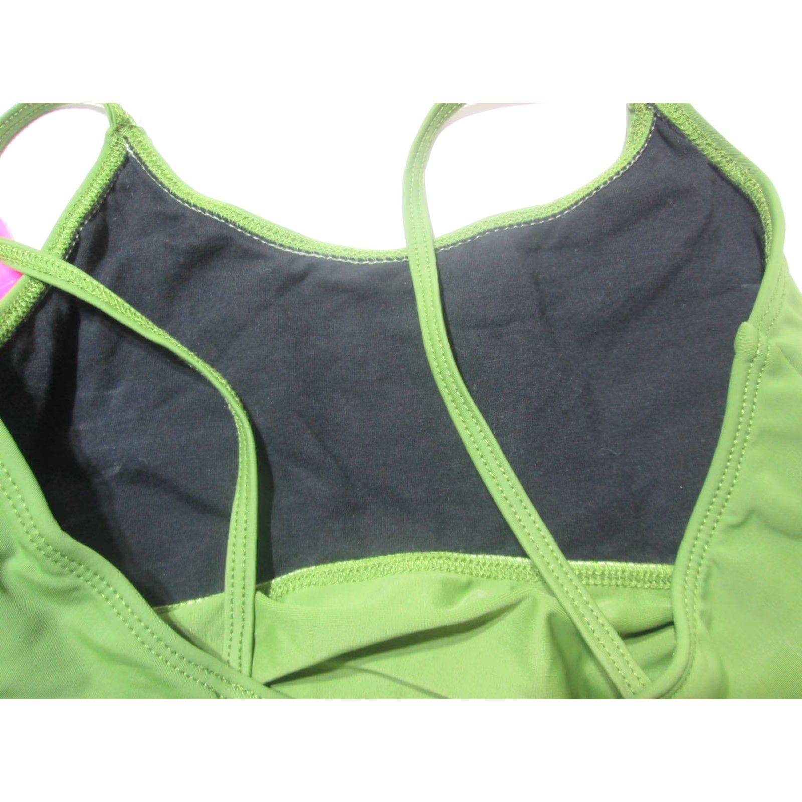 Vintage Frontling Tankini S Womens Green Wireless Unlined Open Back Beachwear NWT Size ONE SIZE - 4 Thumbnail