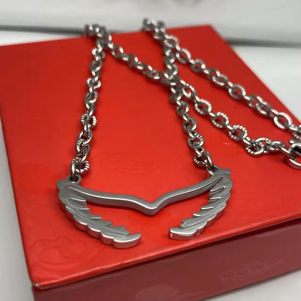 Jewelry Stainless Steel Wings Necklace Size ONE SIZE - 2 Thumbnail