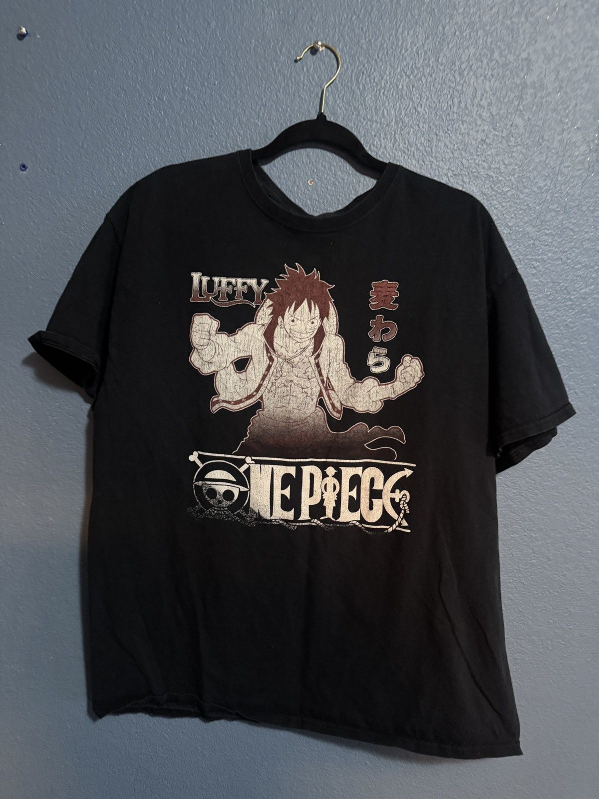 Japanese Brand × One Piece × Vintage One piece black vintage shirt Size US XL / EU 56 / 4 - 1 Thumbnail