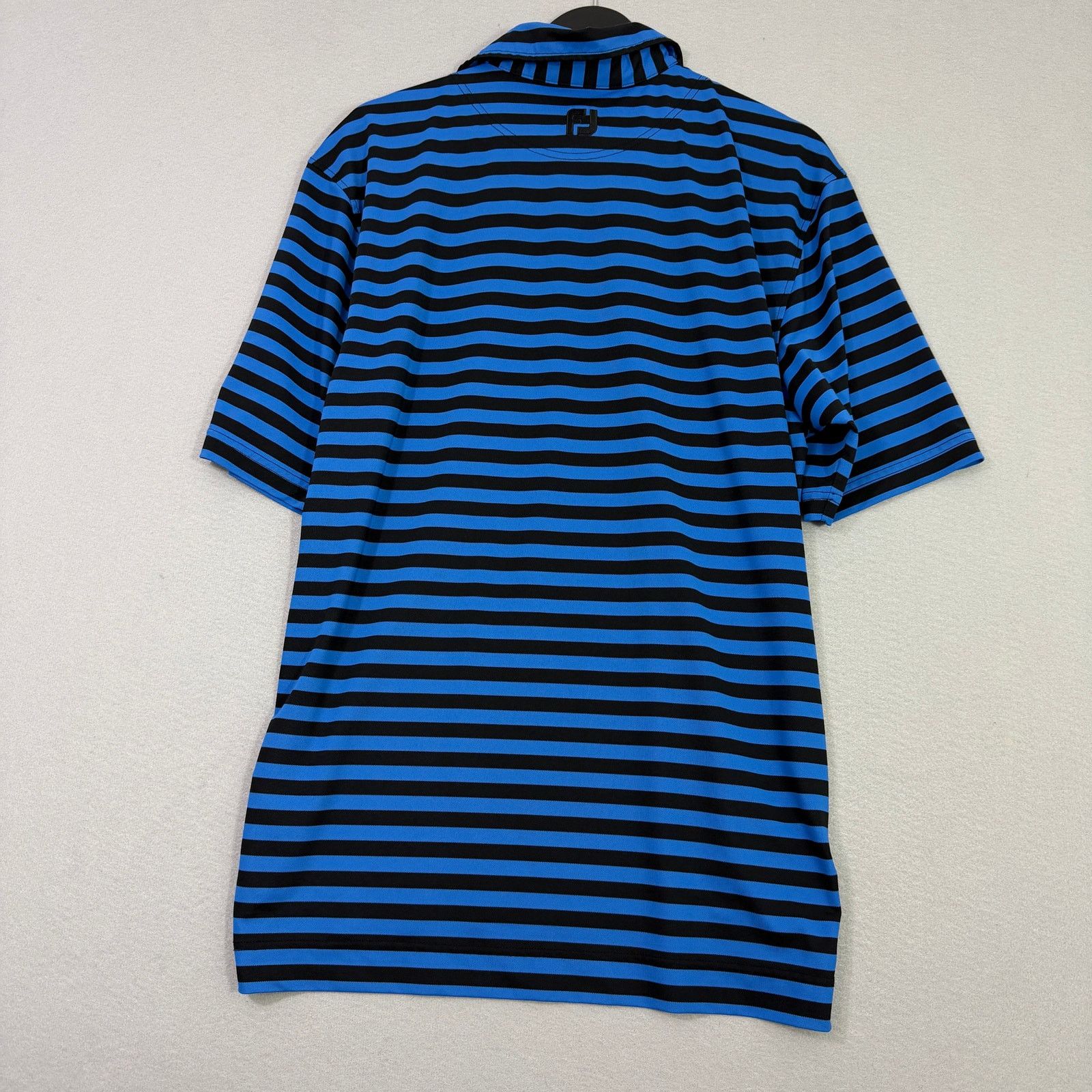 Footjoy Footjoy Polo Shirt Men's Large Blue Black Striped Athletic Size US L / EU 52-54 / 3 - 6 Thumbnail