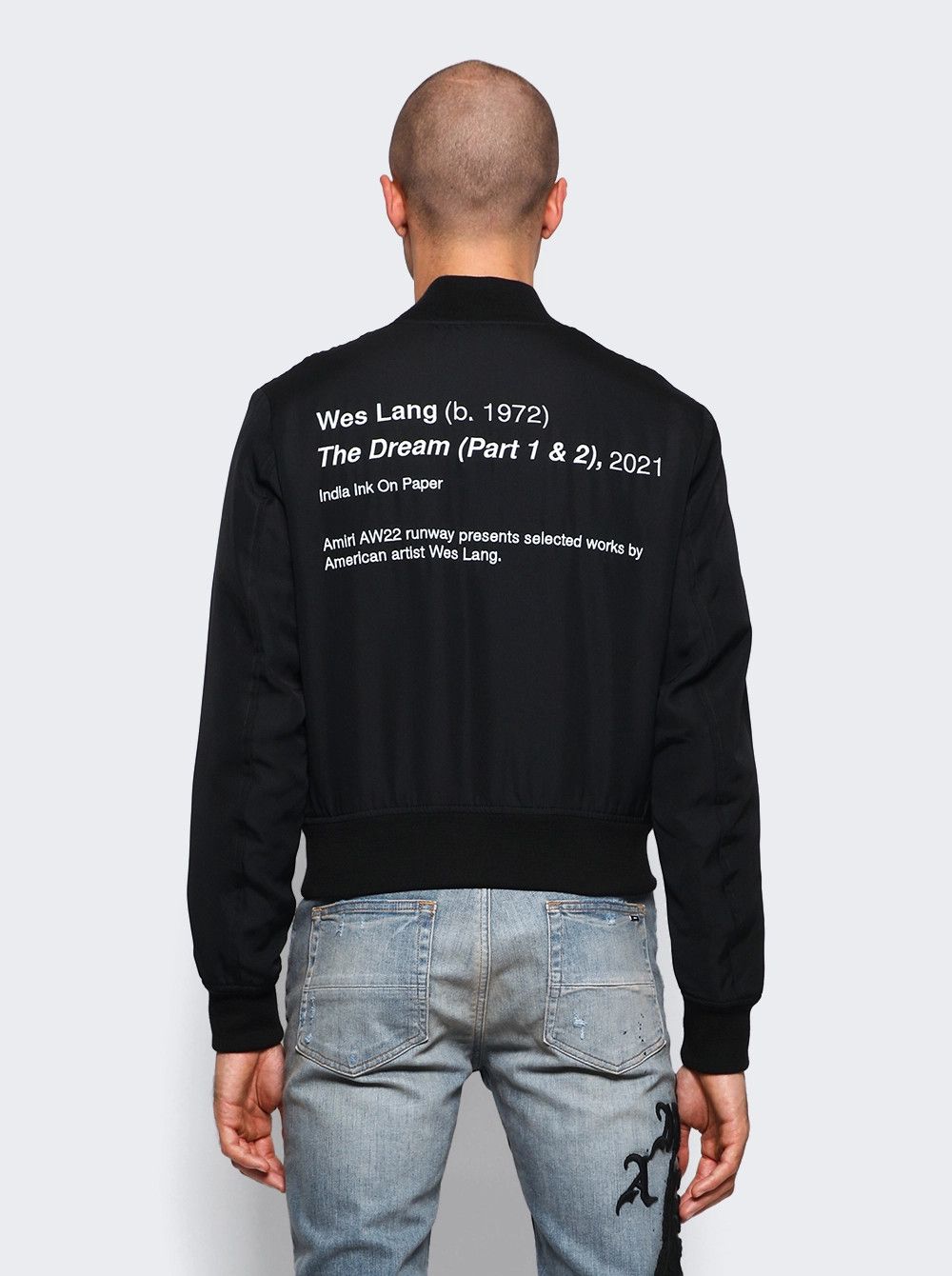 Amiri o1mle0925 Wes Lang Reaper Logo Jeans in Clay Indigo Size US 33 - 4 Thumbnail