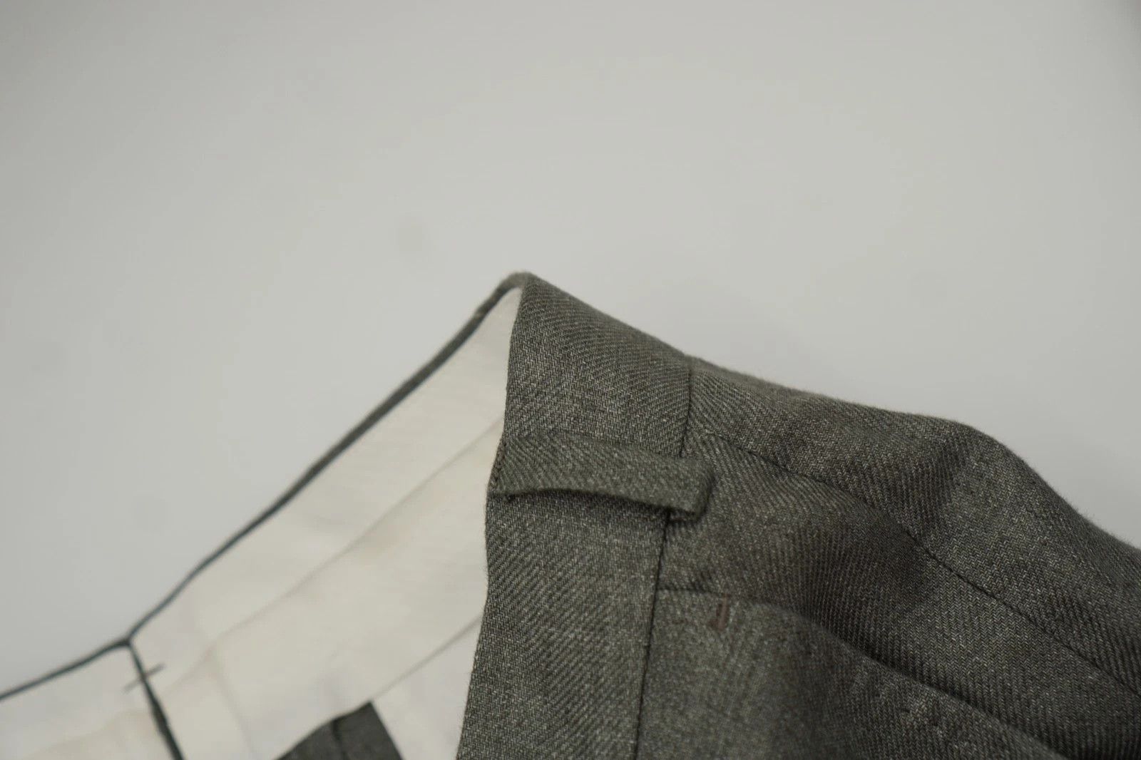 Suitsupply Men Suitsupply Pants 100% Pure Linen Green Size 25 UK/US40S Size 40S - 4 Thumbnail