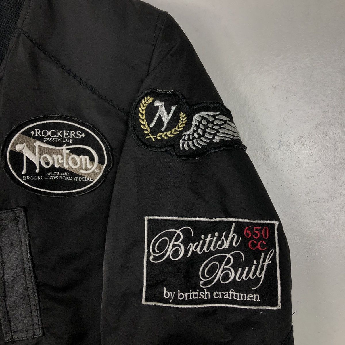 Japanese Brand 🔥90s VINTAGE SOFT LEATHER BOMBER JACKET NOTRON RACING STYLE Size US M / EU 48-50 / 2 - 15 Thumbnail