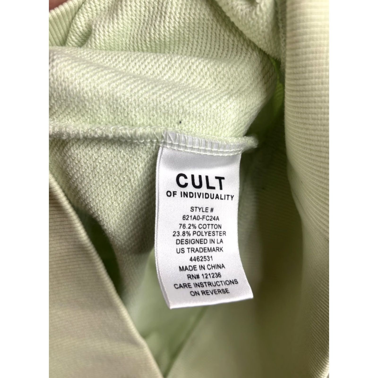 Cult Of Individuality Cult of Individuality Sweatshirt Mens Small Mint Green Crewneck Holo Cat Print Graphic Print Logo Size US S / EU 44-46 / 1 - 4 Thumbnail