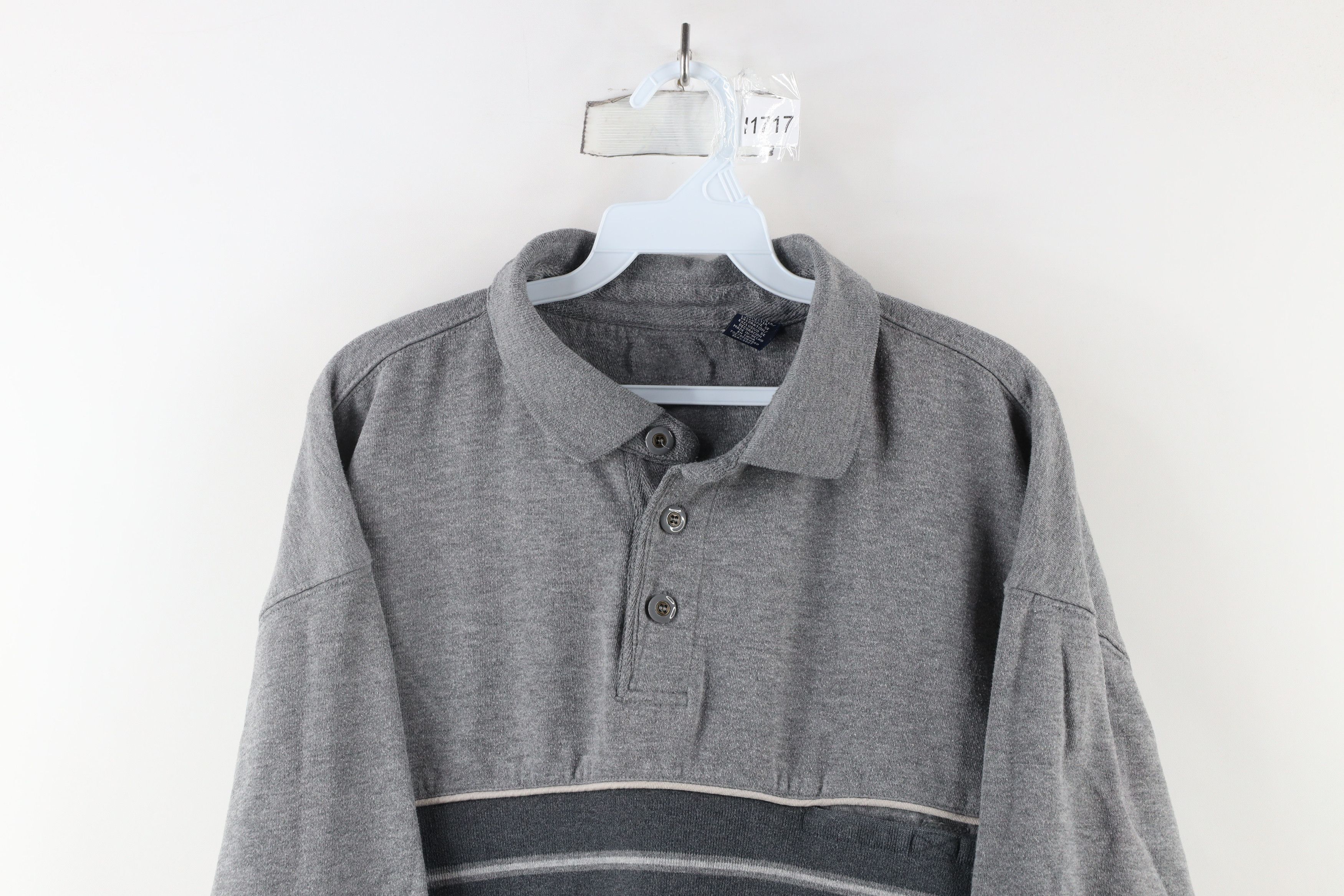 Vintage Vintage 90s Streetwear Block Collared Pullover Sweatshirt Size US XXL / EU 58 / 5 - 2 Thumbnail