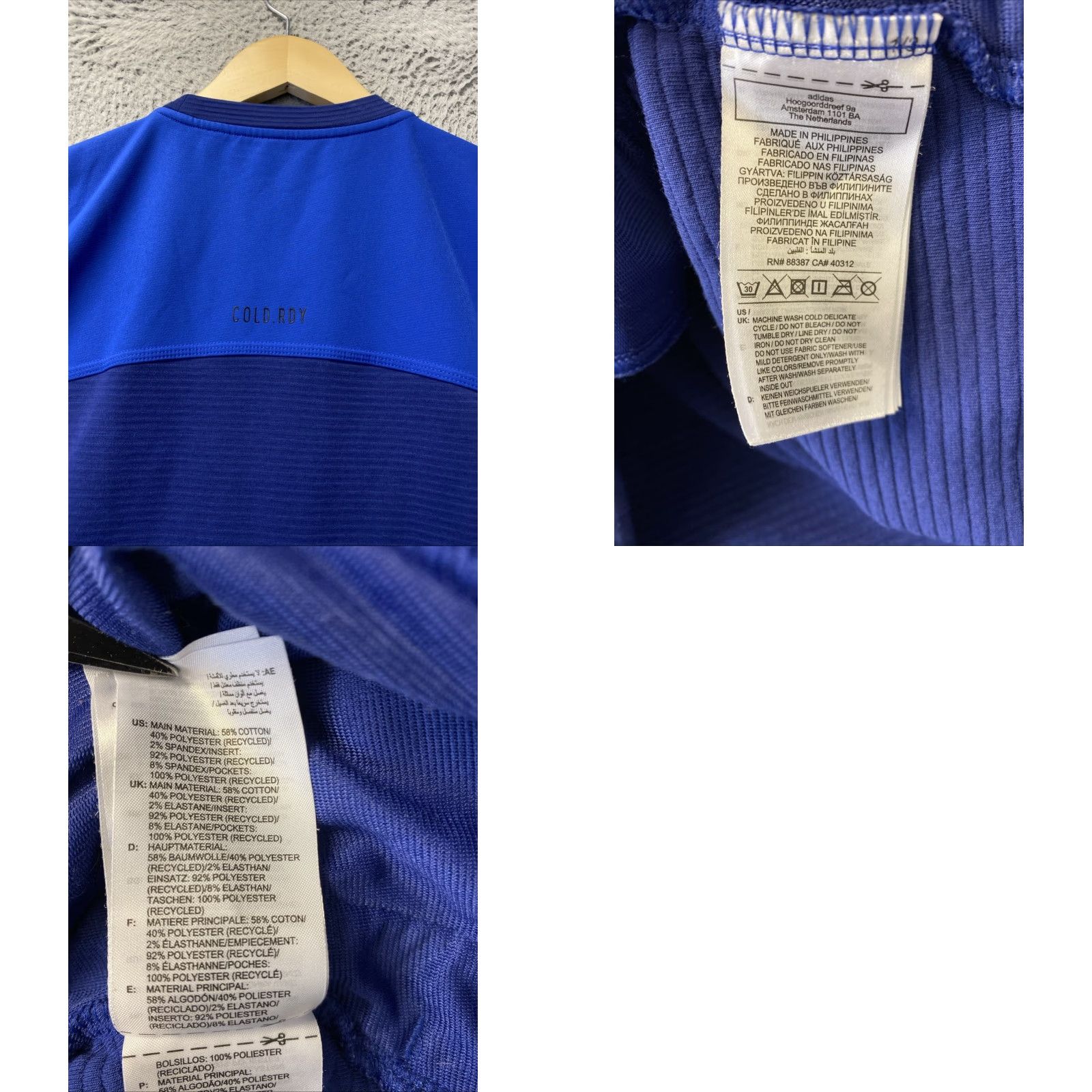 Adidas Adidas Men’s Sweatshirt Sweater M Blue C.READY CREW Pockets 3 Stps Logo /160-10 Size US M / EU 48-50 / 2 - 8 Thumbnail