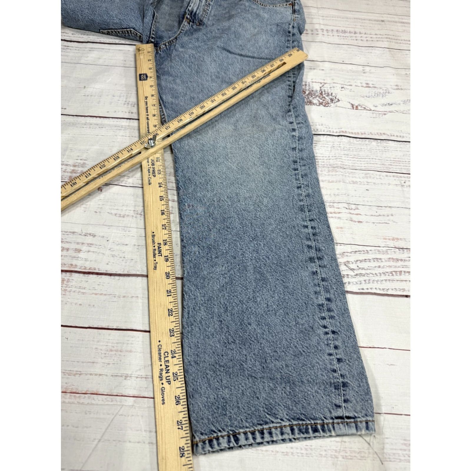 Asos ASOS Design Jeans Five Pockets Straight Leg Denim Blue 34 Mens Regular Sized 28 Inseam Wide Baggy Size US 34 / EU 50 - 4 Thumbnail