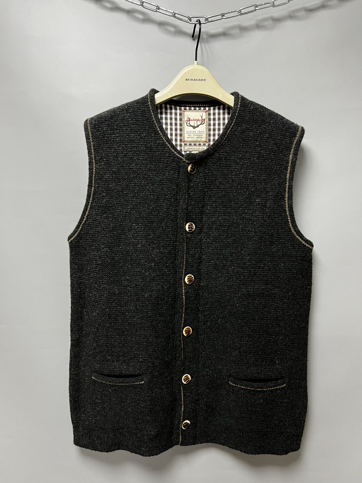 Vintage Stockerpoint Alpine Team Lebens Freude Vest Wool Blend 50 Size US M / EU 48-50 / 2 - 1 Thumbnail