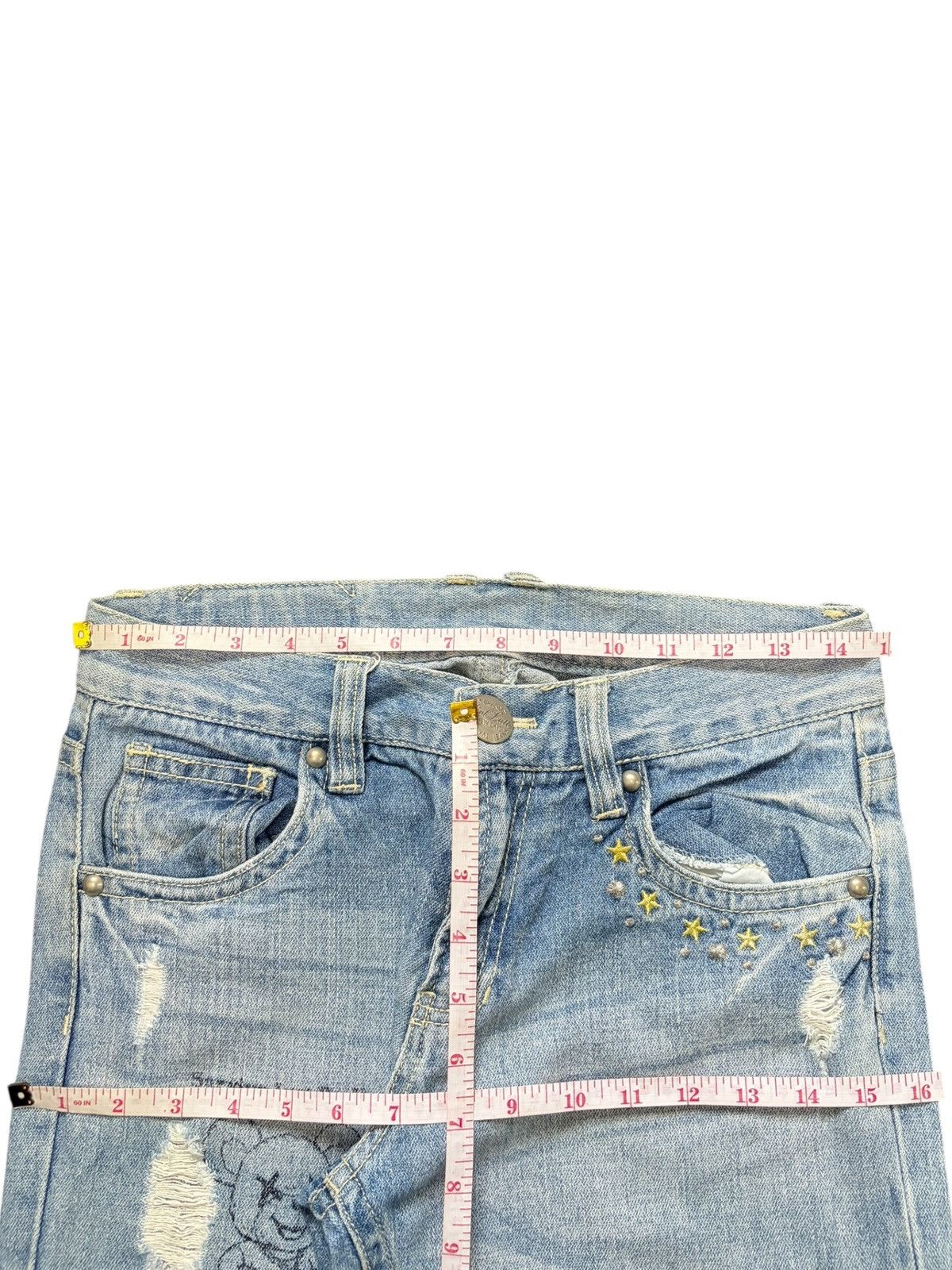 Ksubi Vintage Japanese Brand Printed Distressed Jeans Size 29" - 6 Thumbnail
