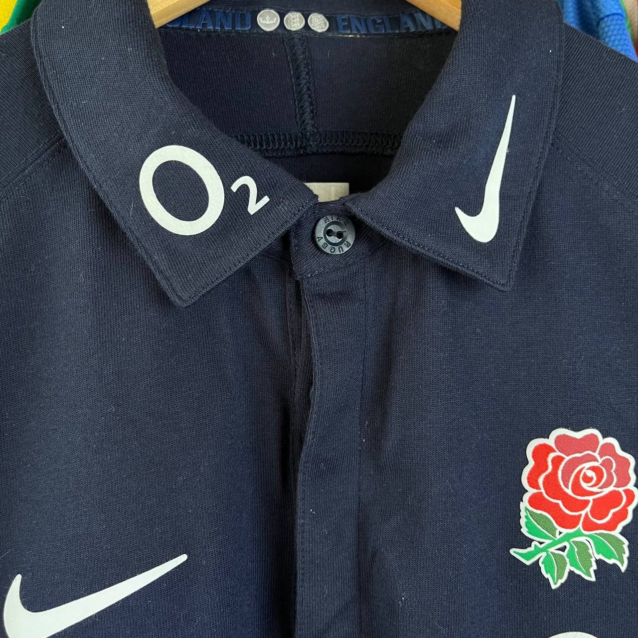 Other Vintage 00s Nike England Rugby Football Jersey Polo T Shirt Size US L / EU 52-54 / 3 - 6 Thumbnail