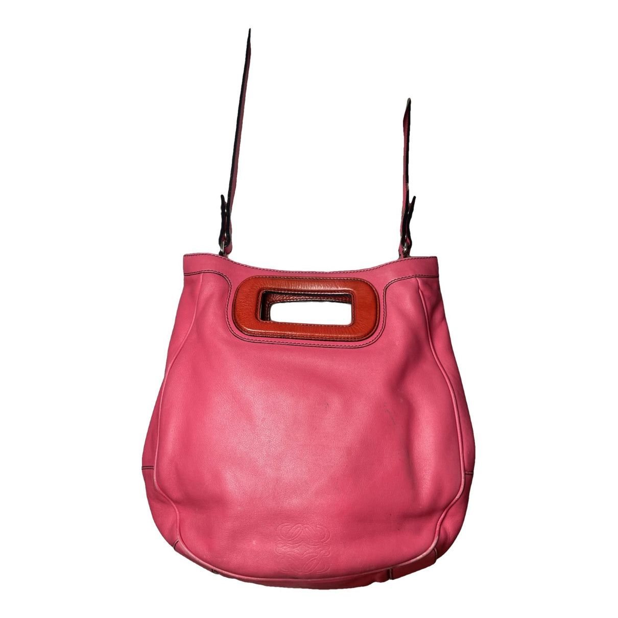 Flamenco Pink Leather Handbag