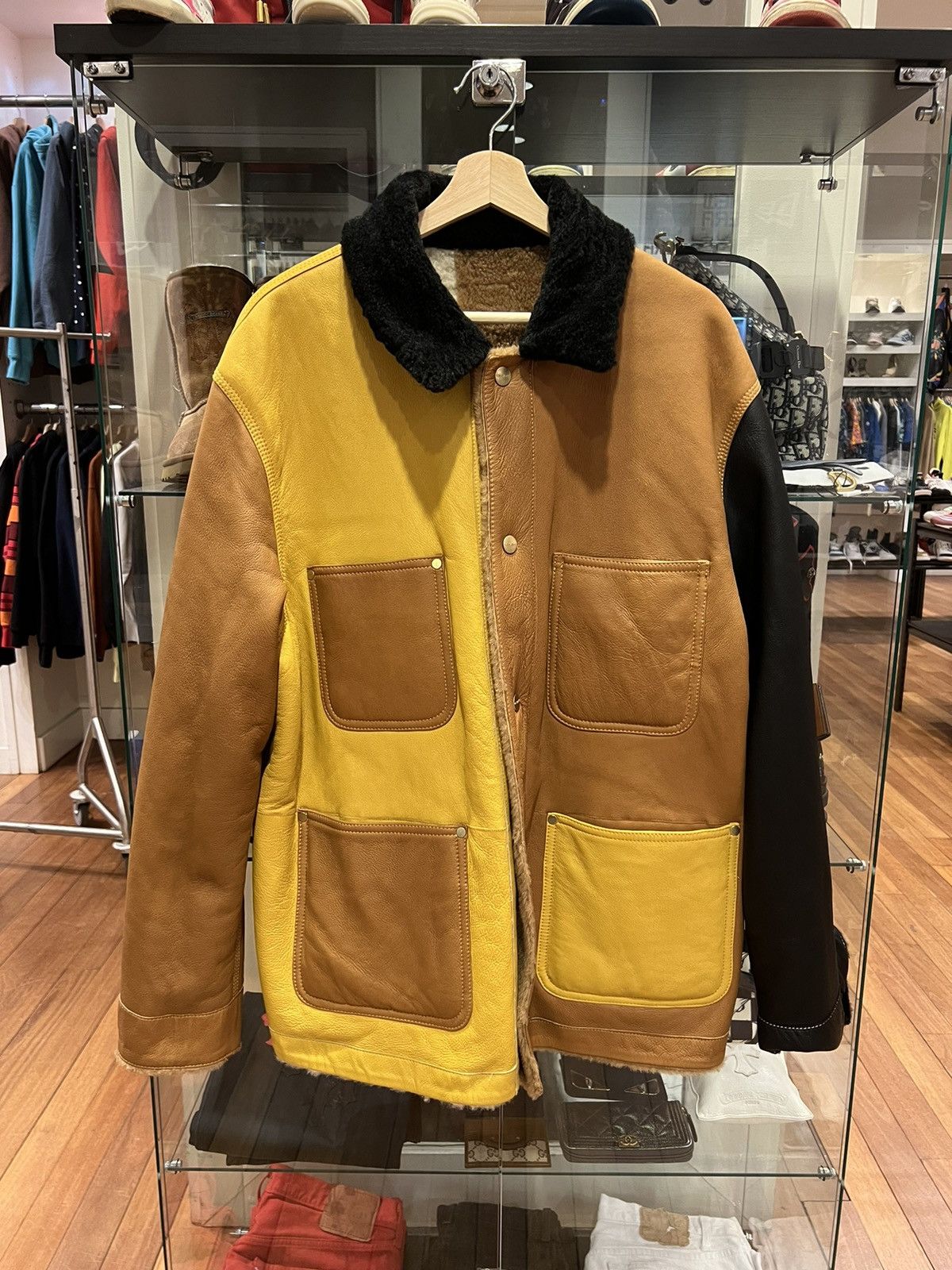 Carhartt Wip × Marni Carhartt WIP X Marni Leather & Fur Reversible Chore Coat Size US L / EU 52-54 / 3 - 5 Thumbnail