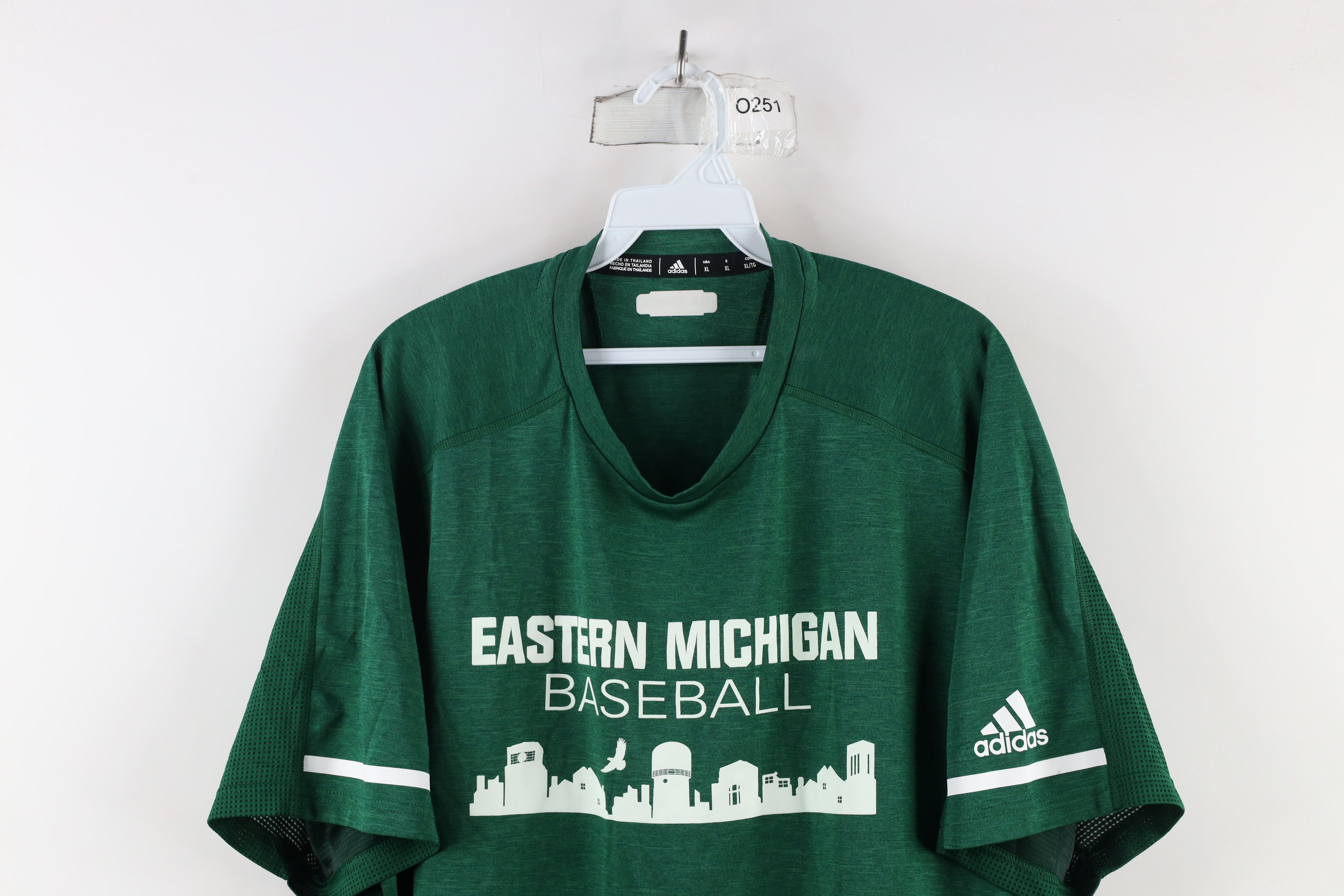 Adidas × Vintage Adidas Eastern Michigan University Baseball T-Shirt Green Size US XL / EU 56 / 4 - 2 Thumbnail