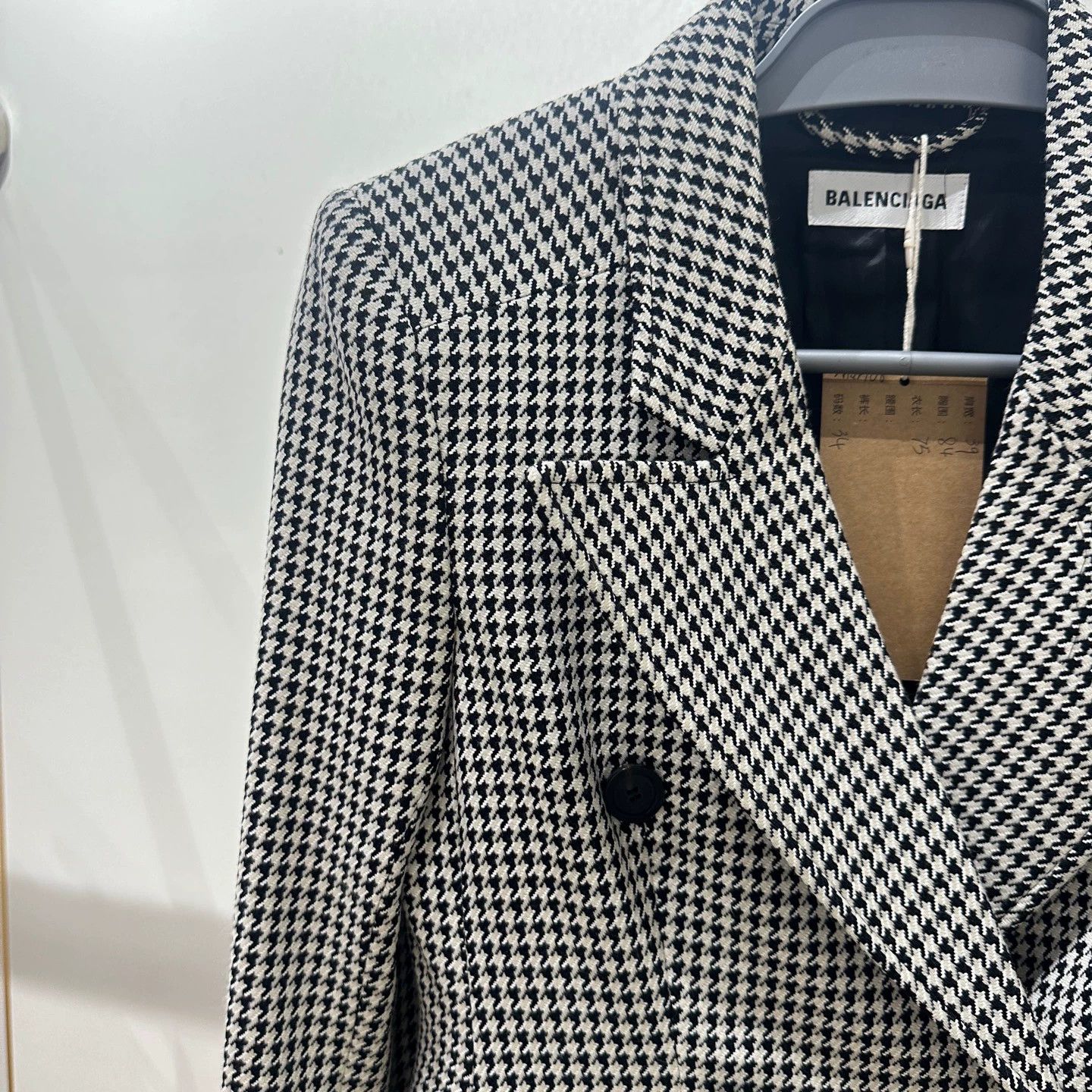 Balenciaga Balenciaga mar106 Hourglass houndstooth blazer 34 Size XXS / US 00 / IT 34 - 4 Thumbnail