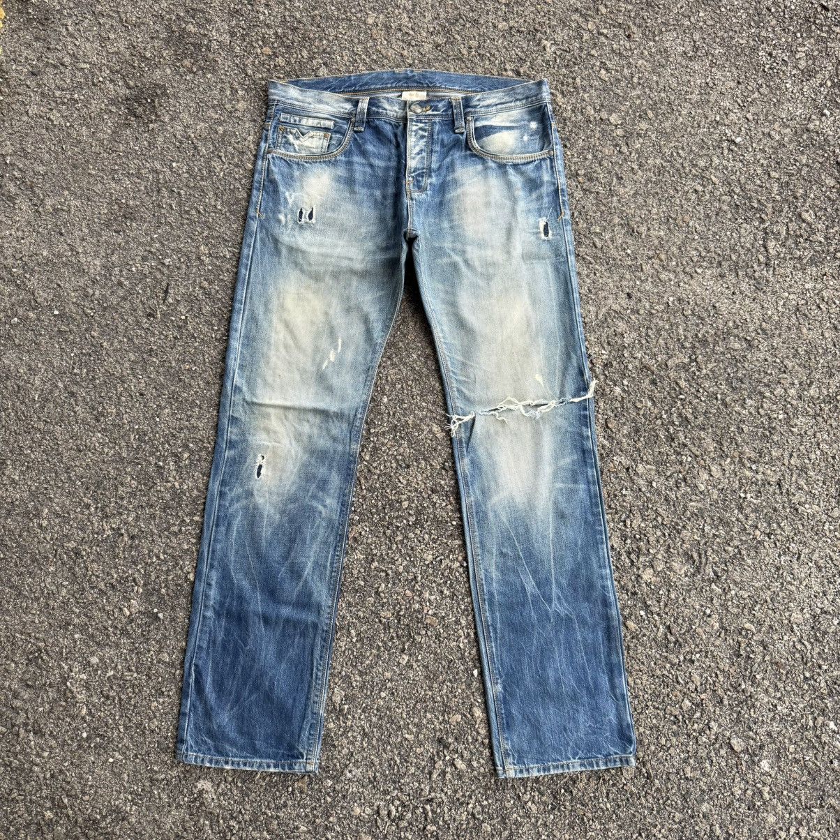 Japanese Brand × Jean VINTAGE JAPANESE ZJ RIPPEP FADED JEAN DENIM PANTS Size US 37 - 1 Thumbnail