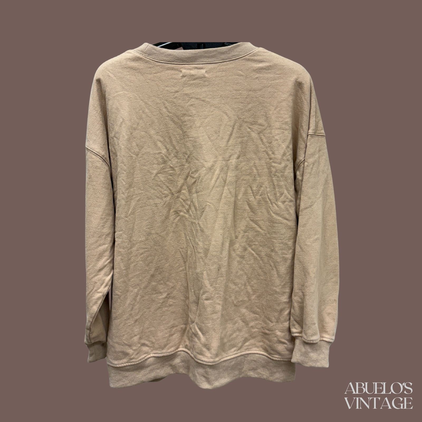 Alice + Olivia VTG Crewneck | Ali Golden Beige Cotton | Minimal Size M / US 6-8 / IT 42-44 - 3 Thumbnail
