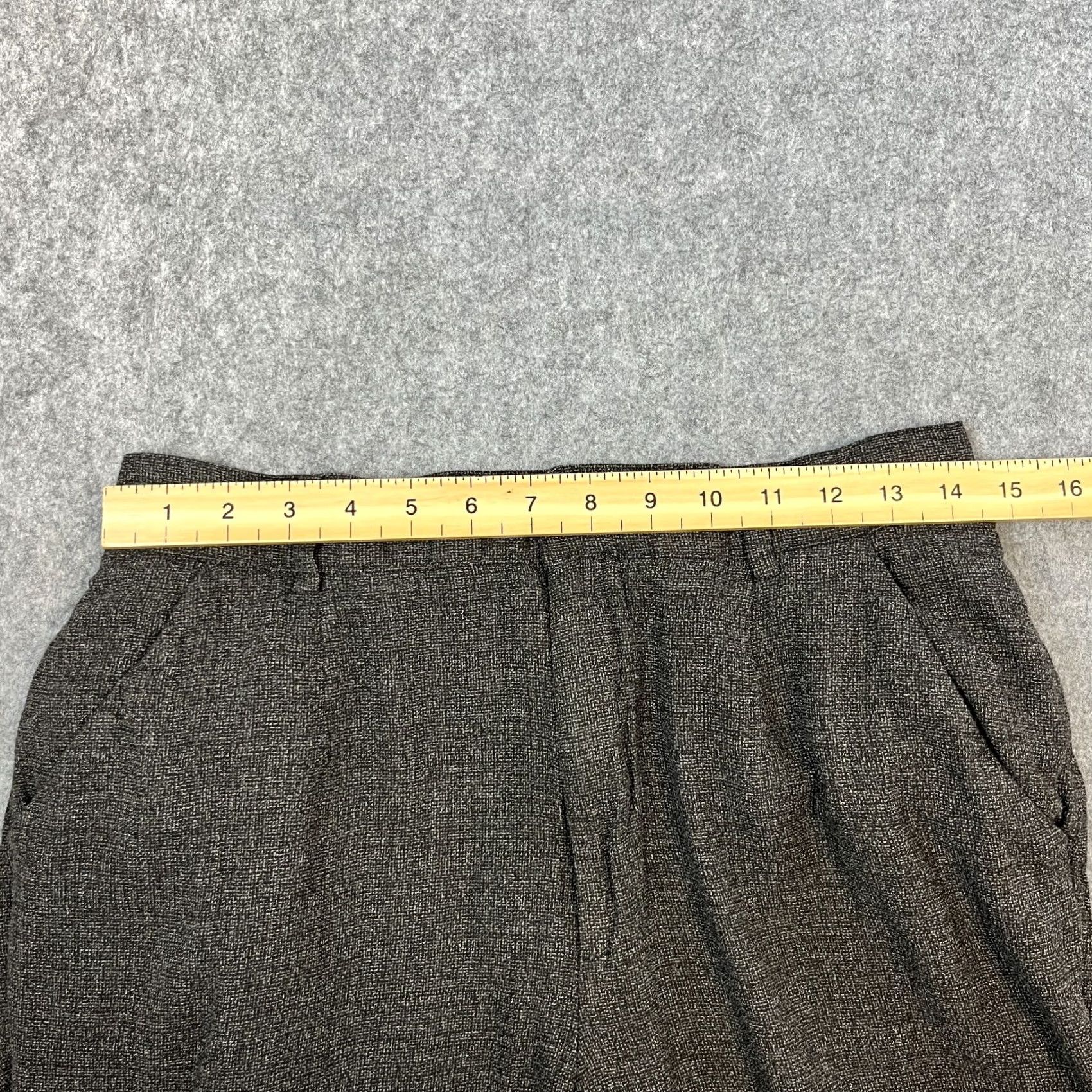 Dolce & Gabbana Dolce&Gabbana Trousers Chino Womens 28 28 UK10 High Rise 1970s Vintage Grey Cotton Viscoe Straight Front Tailored Regular Button Logo Pockets- N/A Size 32" / US 10 / IT 46 - 7 Thumbnail