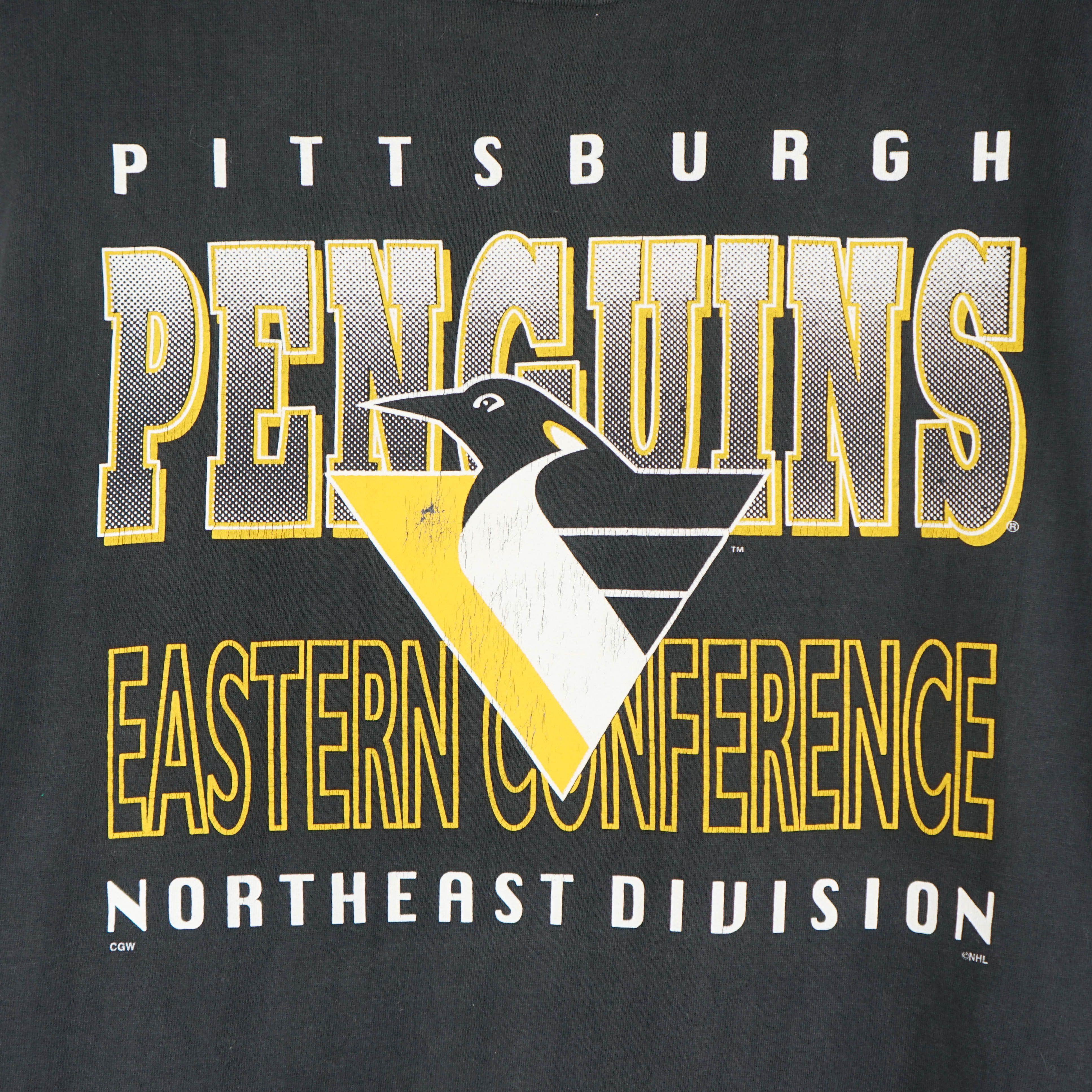 NHL × Vintage Vintage 1990s Pittsburgh Penguins T-Shirt 2XL Size US XXL / EU 58 / 5 - 2 Thumbnail