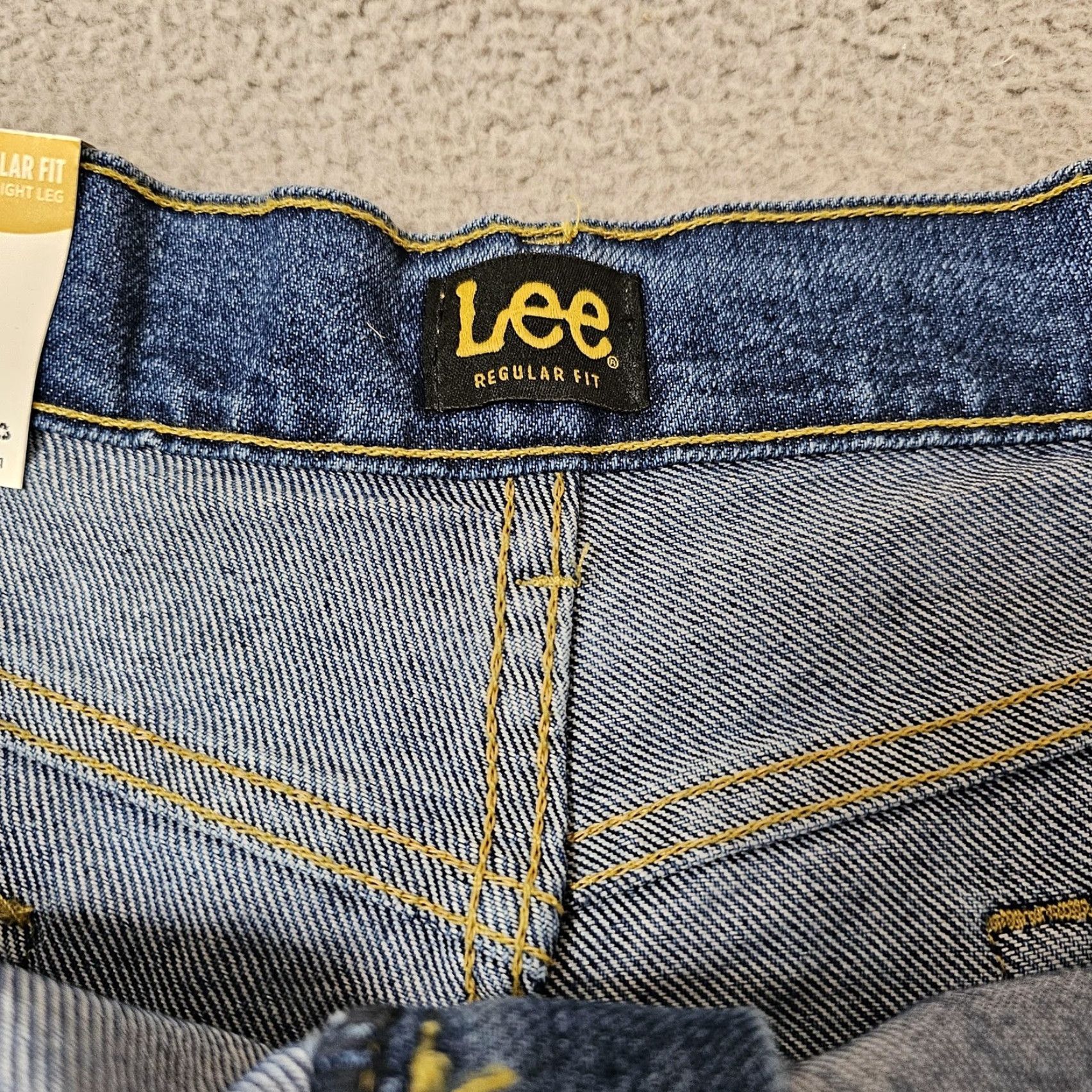 Lee Lee Regular Fit Straight Leg Jeans Mens 40x32 Blue Stretch High Rise Denim Size US 40 / EU 56 - 4 Thumbnail