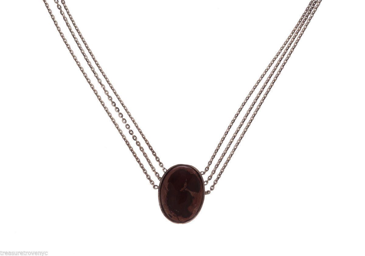 Alberto Juan Bezel Set Mexican Opal Sterling Silver Necklace