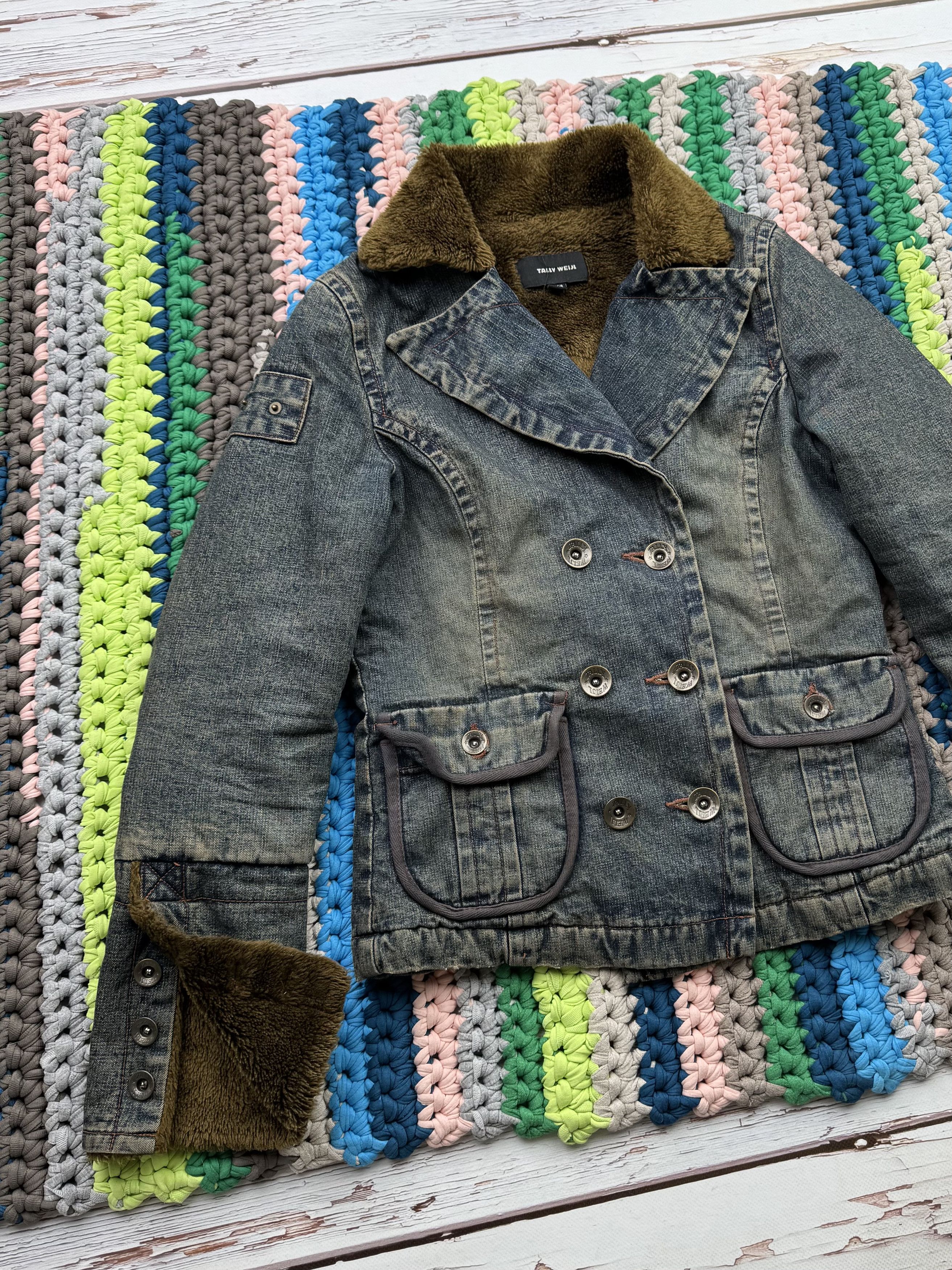 Japanese Brand Vintage Cropped Jacket With Faux Sheepskin (ET1)(D15) Size S / US 4 / IT 40 - 2 Thumbnail