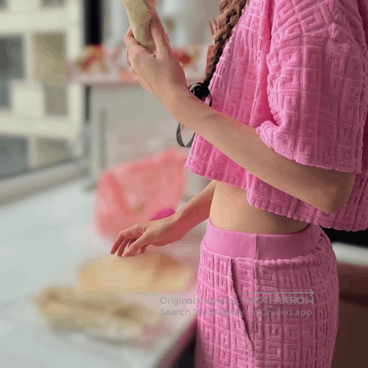 Givenchy Givenchy Pink Patterned Towel Short Shorts. Size 37" - 7 Thumbnail