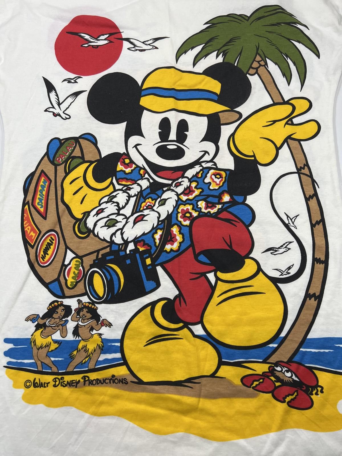 Disney Vintage Walt Disney Productions Mickey Mouse Travel T-Shirt Size ONE SIZE - 2 Thumbnail