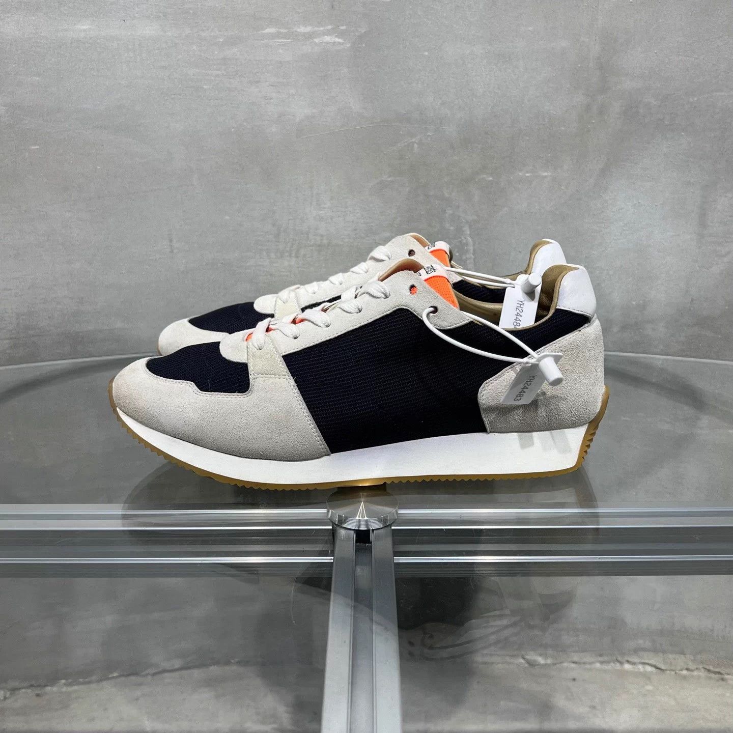 Hermes Hermes Escape Gray Blue Orange Sneakers EUR42 Size US 9 / EU 42 - 3 Thumbnail
