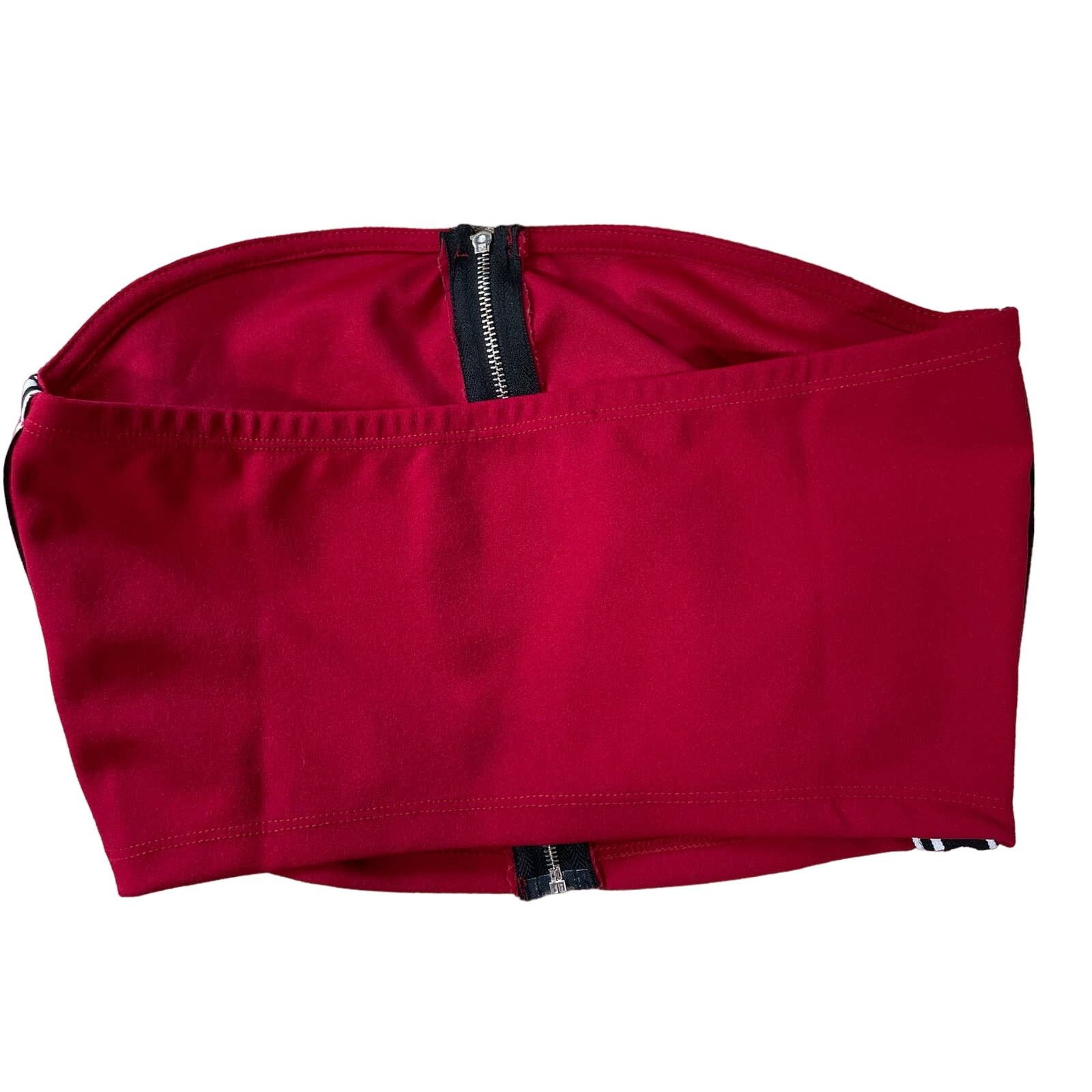 Other In Control Red "LOVE" Zipper Strapless Tube Top - Size Small Size S / US 4 / IT 40 - 8 Thumbnail
