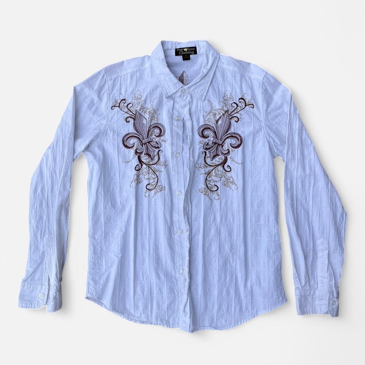 Other Sick y2k grunge style button-up with embroidery Size US M / EU 48-50 / 2 - 1 Thumbnail