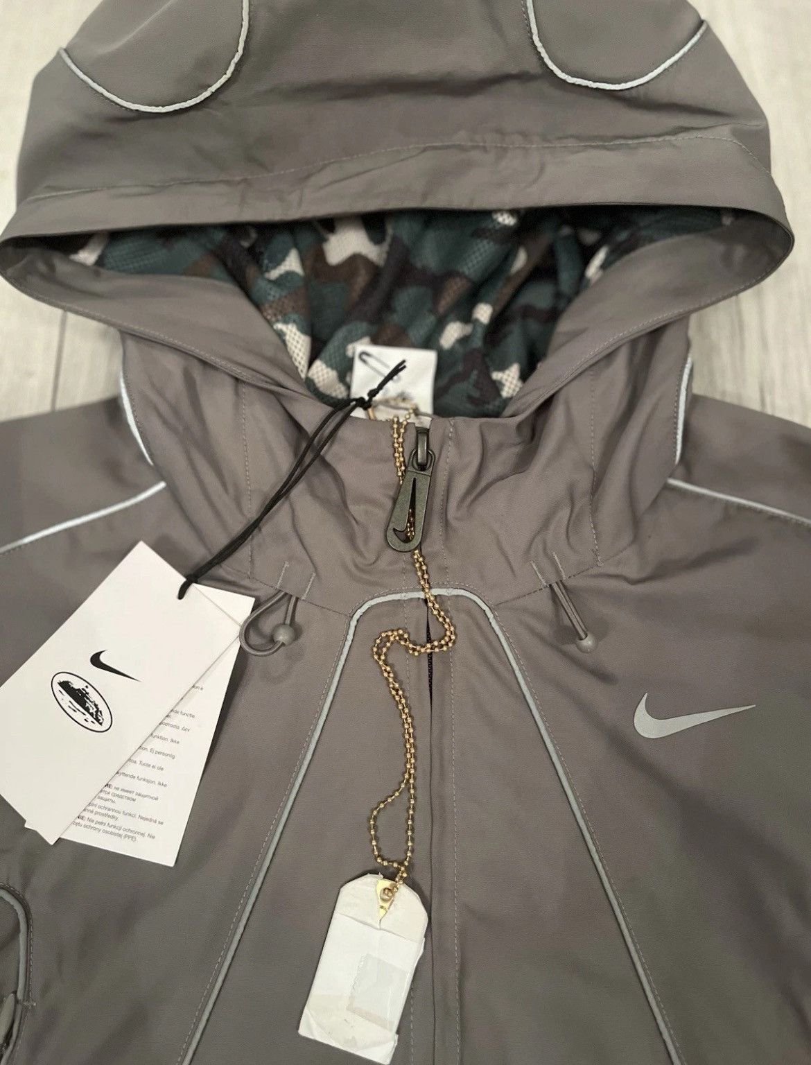 Nike x Corteiz NRG Gully Grey Track Jacket - Size S