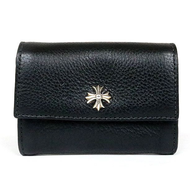 image of Chrome Hearts Tiny Coin Case Wallet in Black, Men's