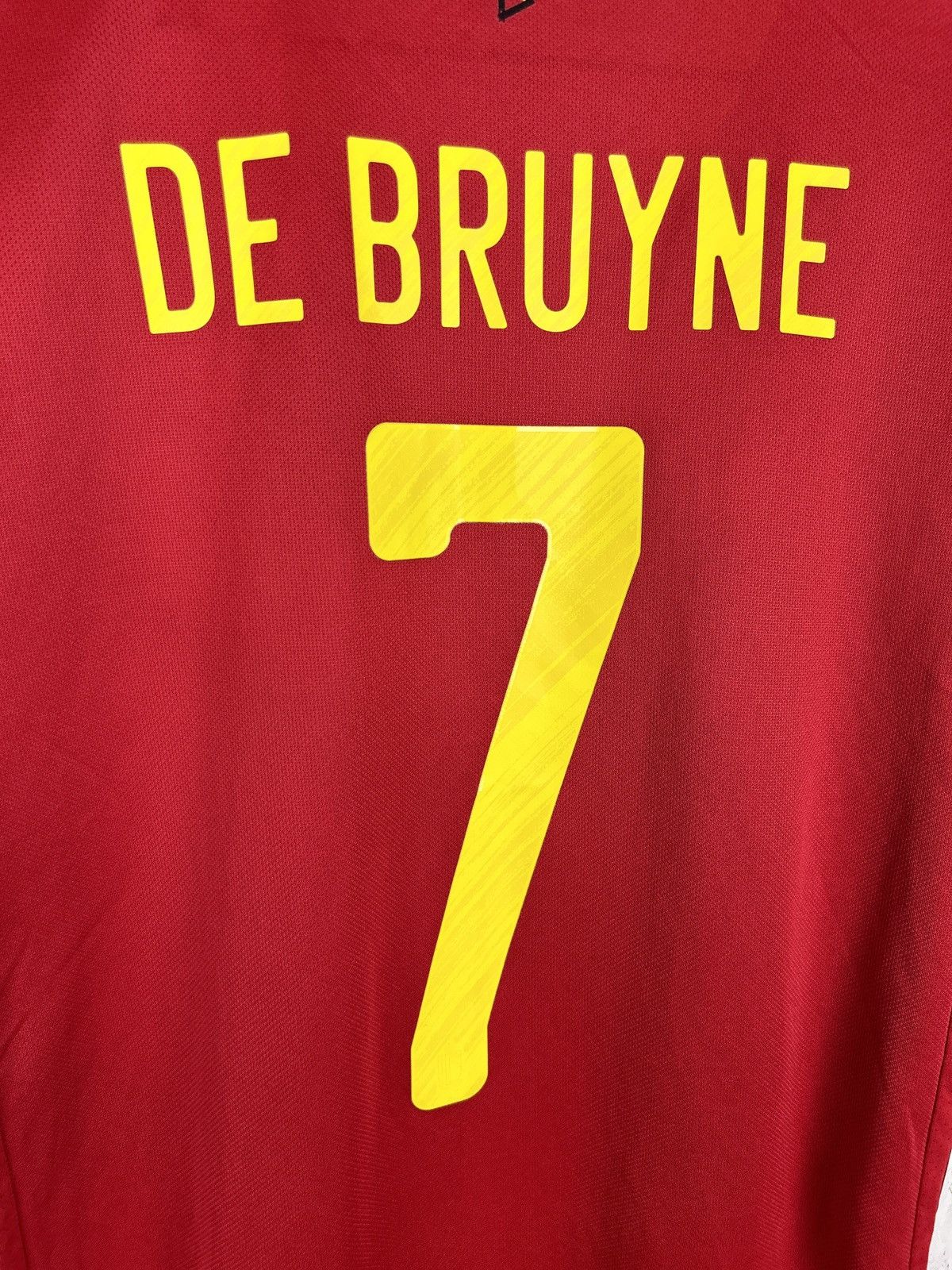 Adidas Adidas Belgium #7 De Bruyne Soccer Jersey In Red/Black Size US S / EU 44-46 / 1 - 7 Thumbnail