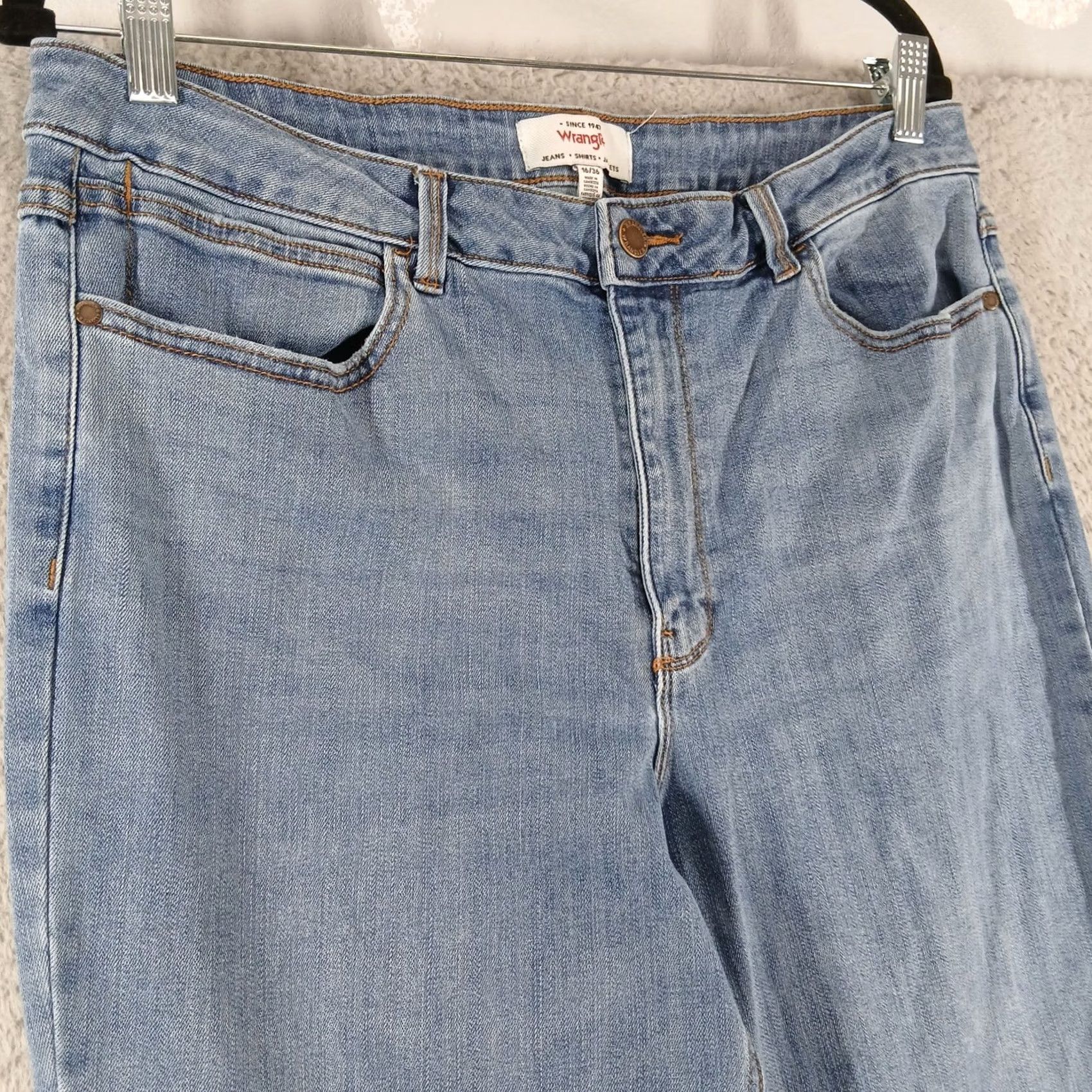 Wrangler Wrangler High Rise Bootcut Jeans Size 16/36 Light Wash Denim Size 38" / US 16 / IT 52 - 7 Thumbnail