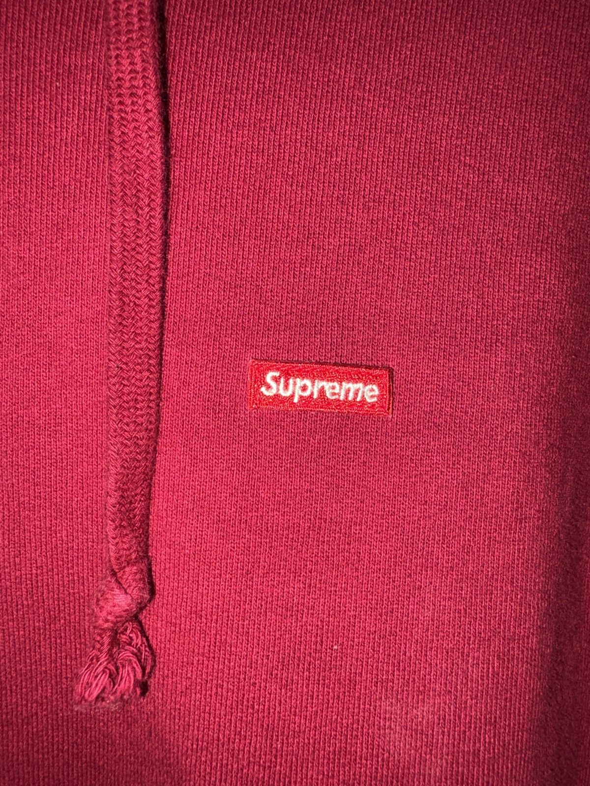 Supreme Supreme small box zip hoodie red burgundy Size US M / EU 48-50 / 2 - 2 Thumbnail