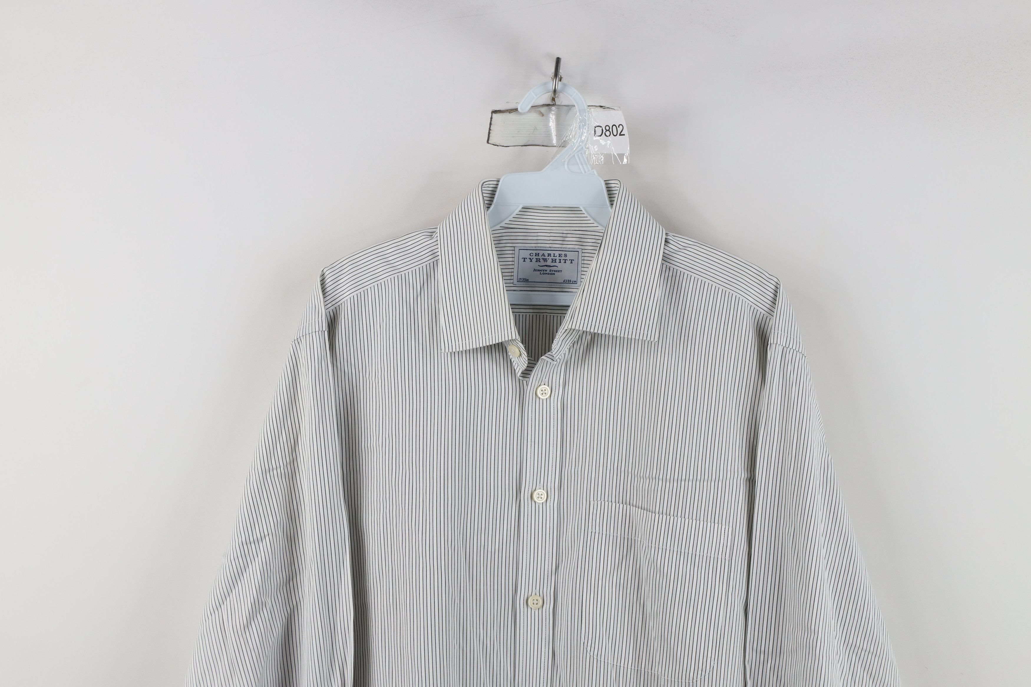 Charles Tyrwhitt Charles Tyrwhitt Fit Pinstriped Collared Button Shirt Cotton Size US M / EU 48-50 / 2 - 2 Thumbnail